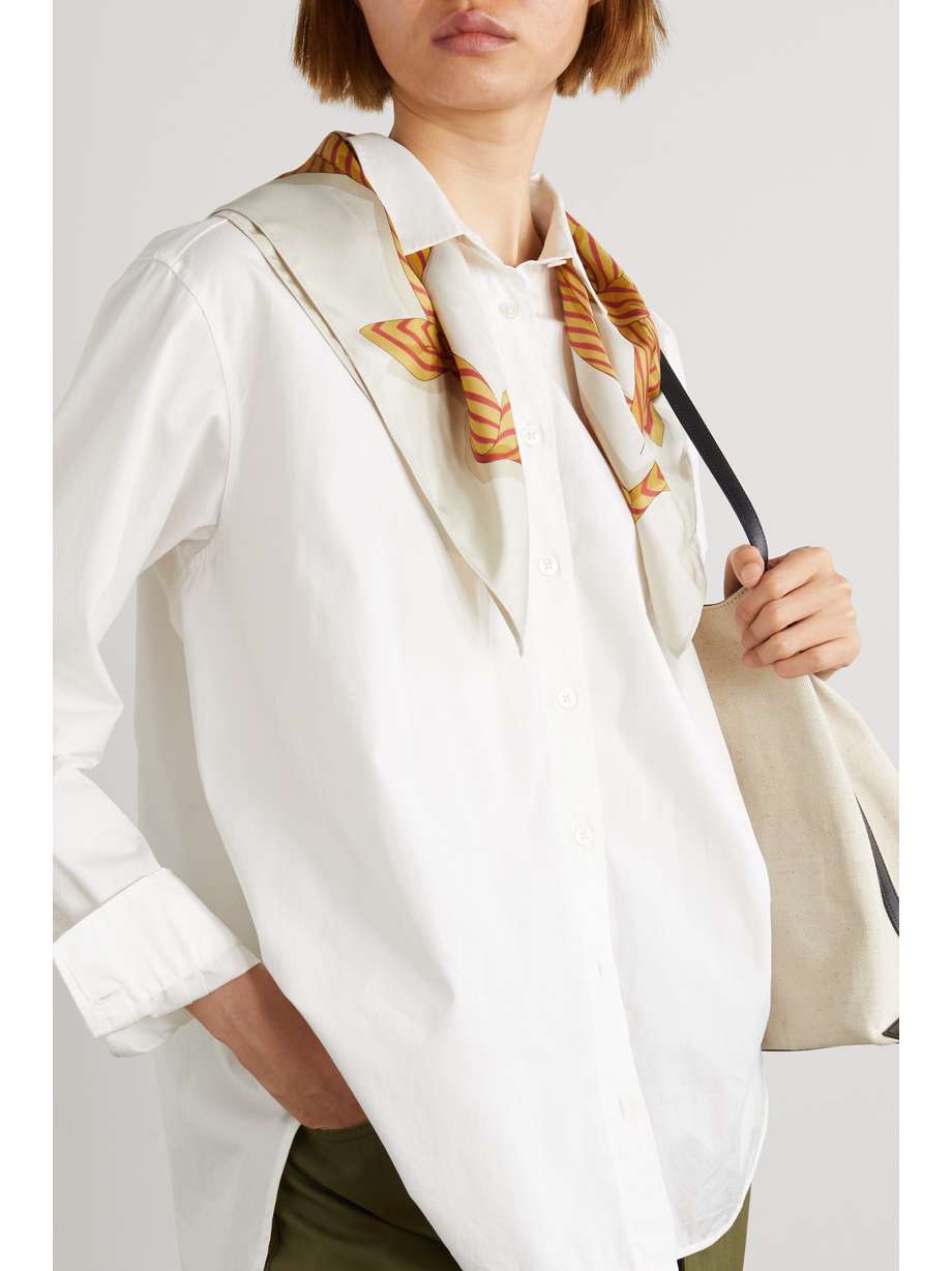 What to wear to a horse show: Printed silk scarf from Toteme