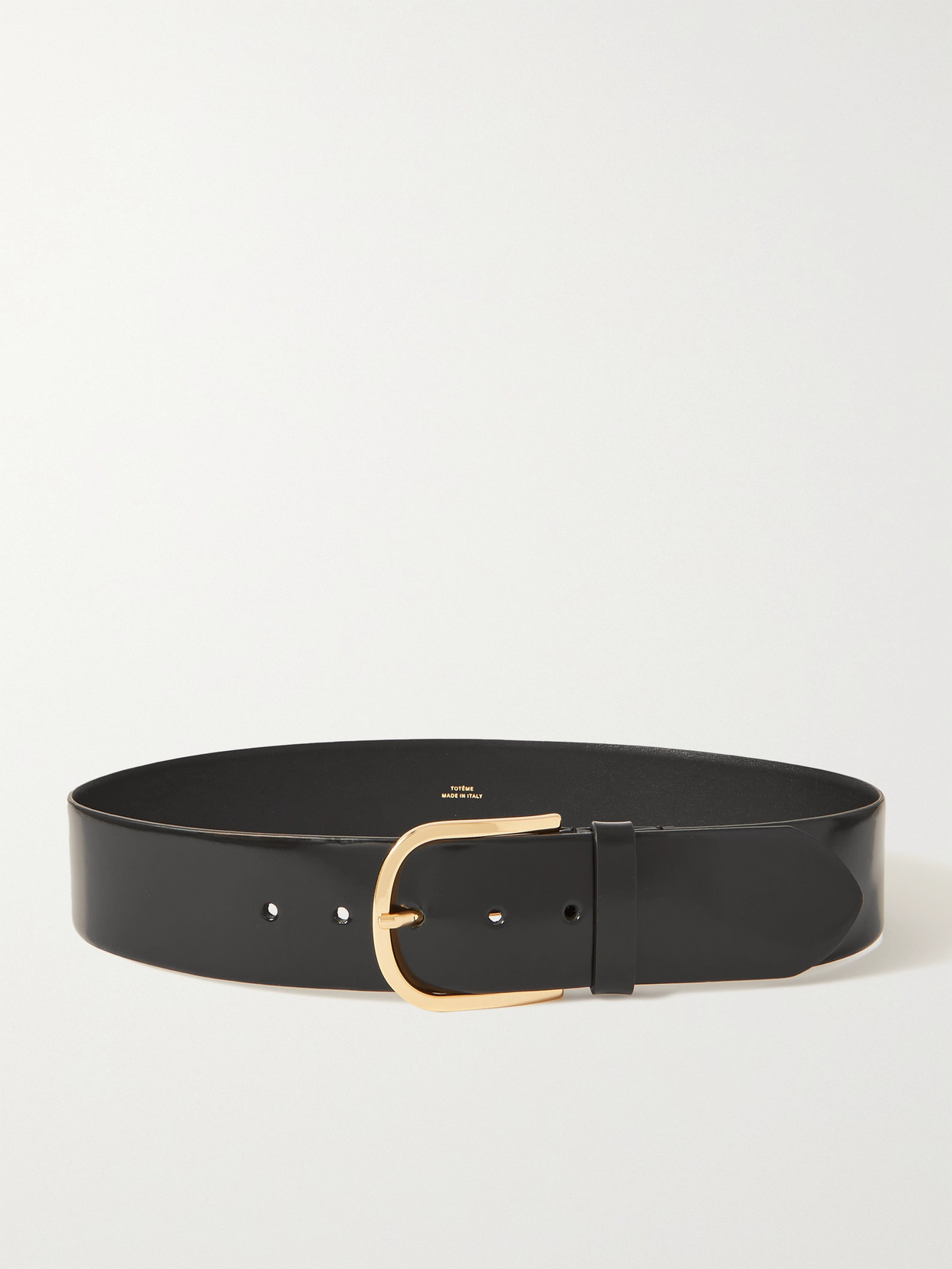 TOTEME - Leather Belt - Black