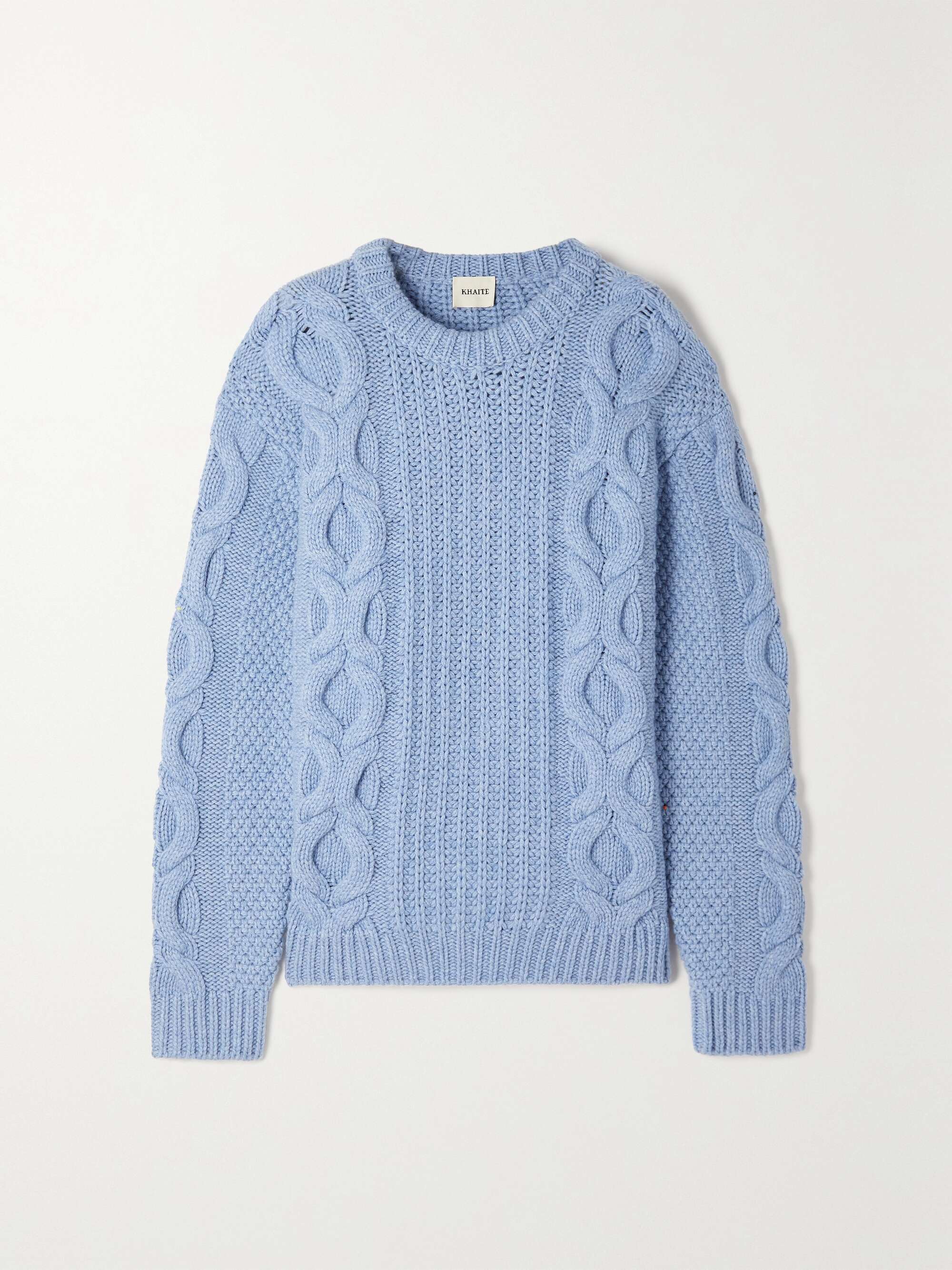 KHAITE Lupita cable-knit cashmere sweater | NET-A-PORTER