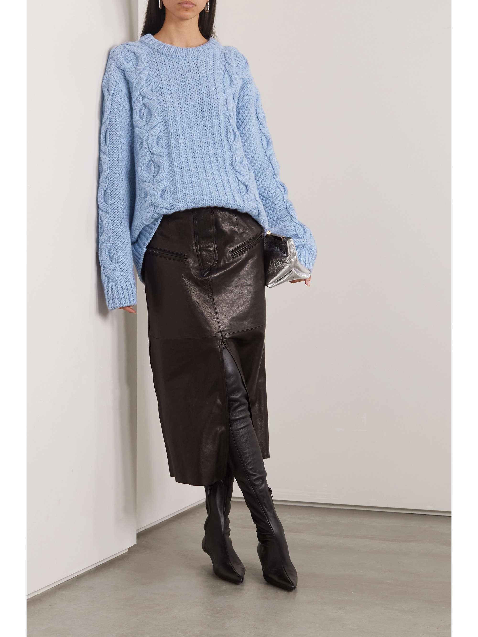 KHAITE Lupita cable-knit cashmere sweater