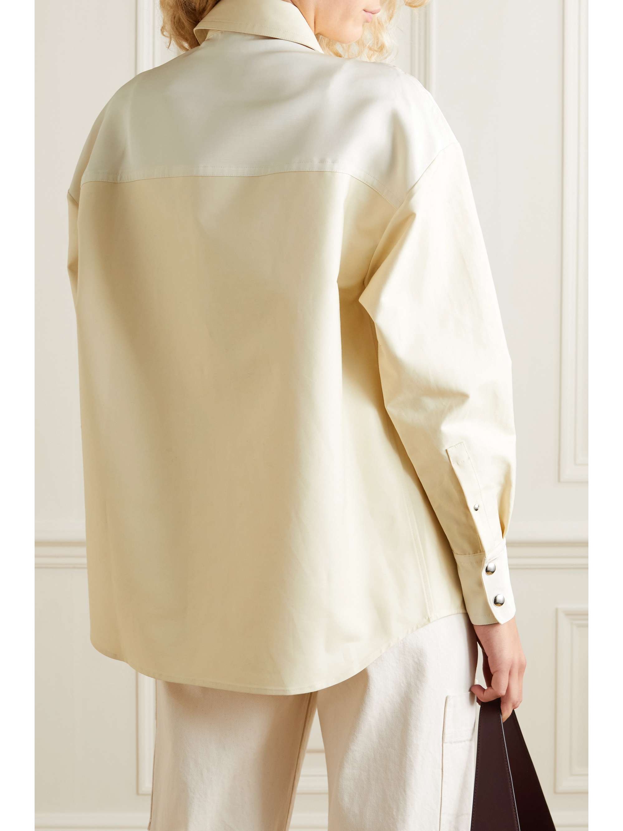 KHAITE Bea cotton-twill shirt
