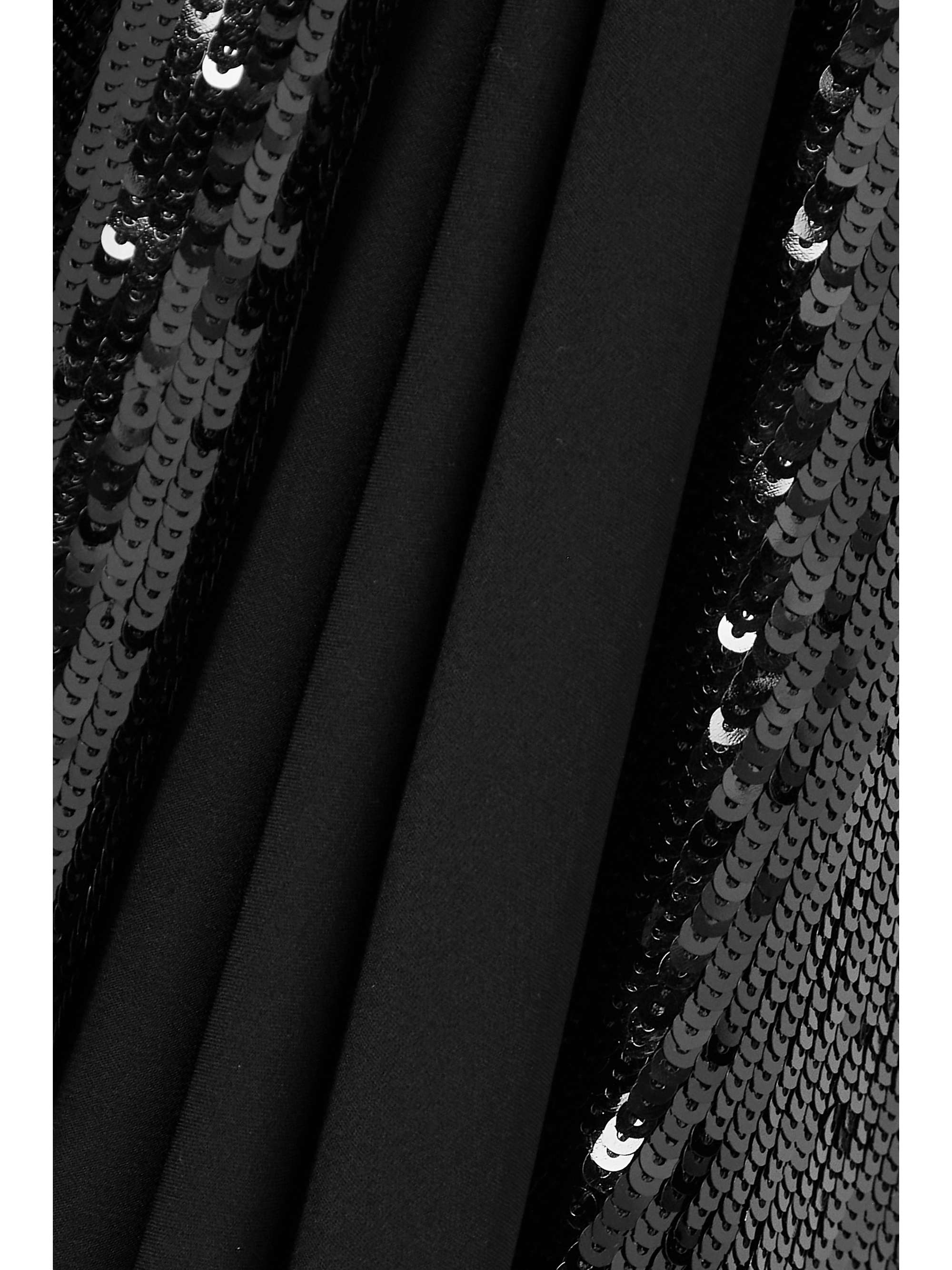 KHAITE Clover paneled sequined chiffon midi dress