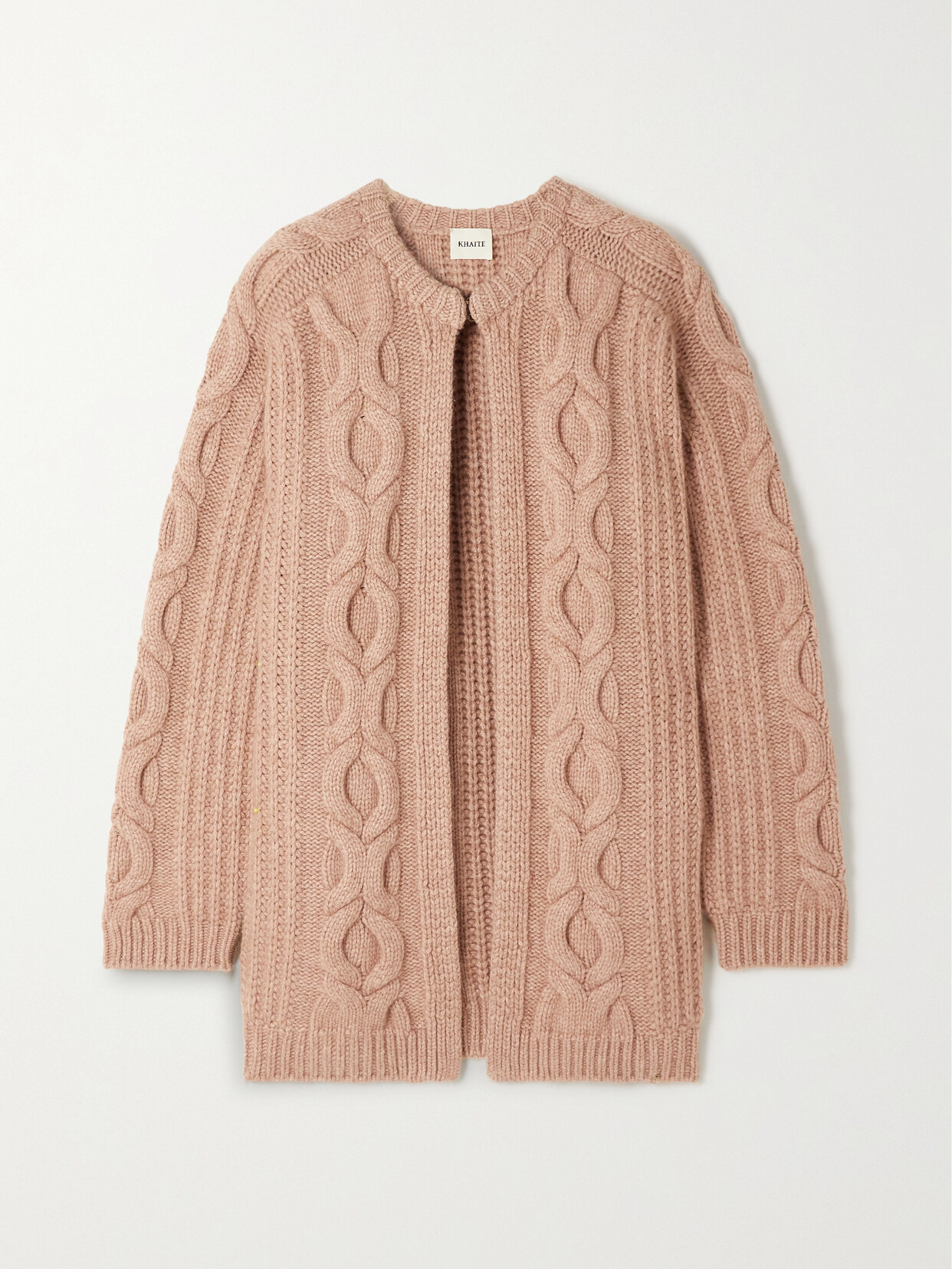 Khaite - Helen Cable-knit Cashmere Cardigan - Neutrals