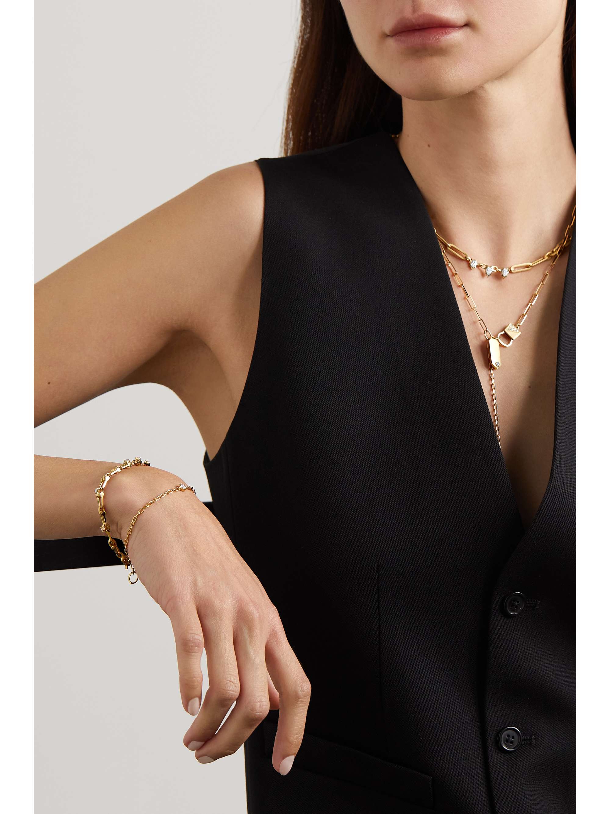 JADE TRAU Penelope Armband aus 18 Karat Gold mit Diamant