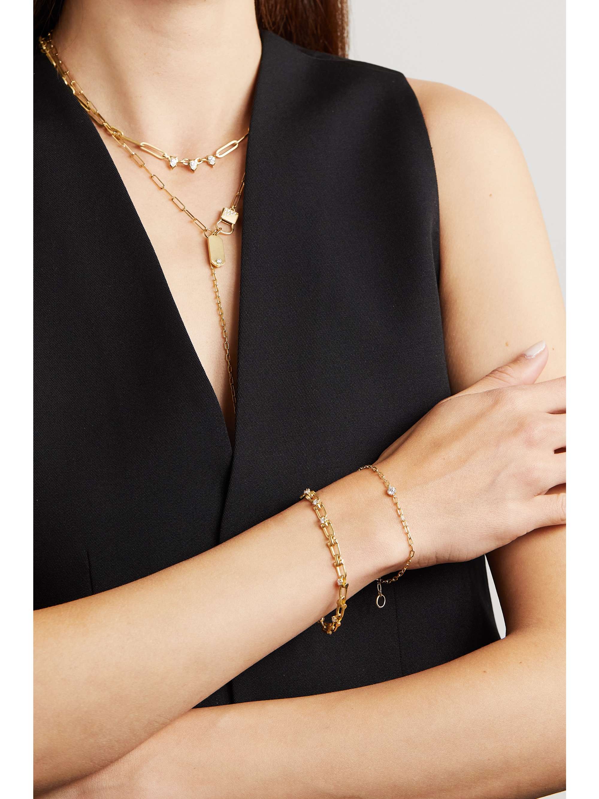 JADE TRAU Penelope Armband aus 18 Karat Gold mit Diamant