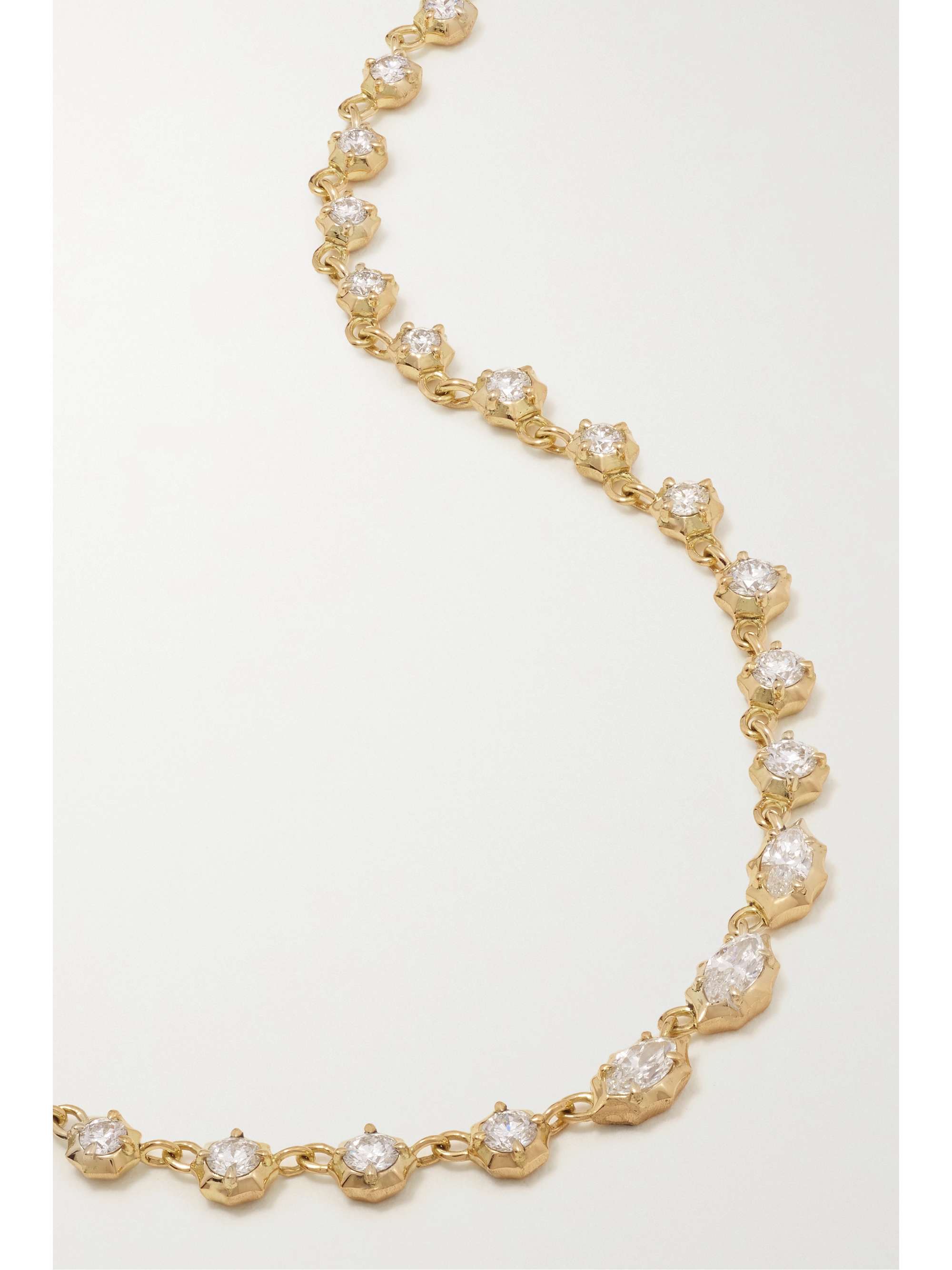 JADE TRAU Small Maverick Riviera Kette aus 18 Karat Gold mit Diamanten