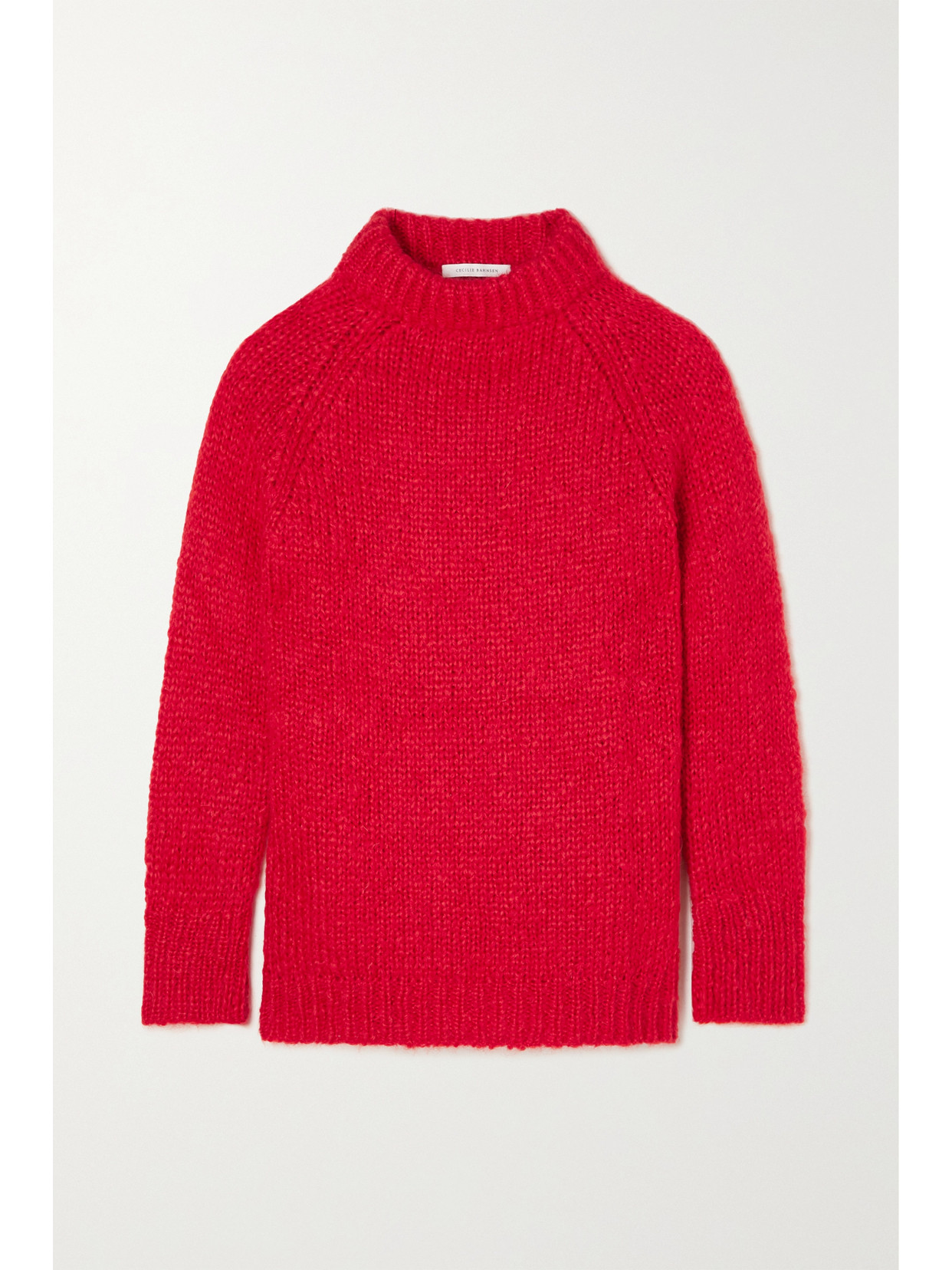 Cecilie Bahnsen - Indira Mohair And Wool-blend Sweater - Red