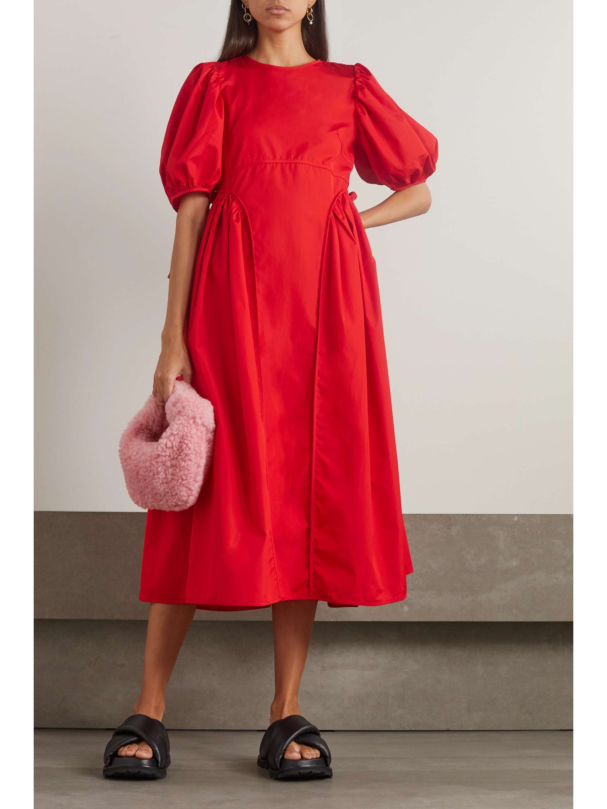 CECILIE BAHNSEN Finnegan cotton-taffeta midi dress