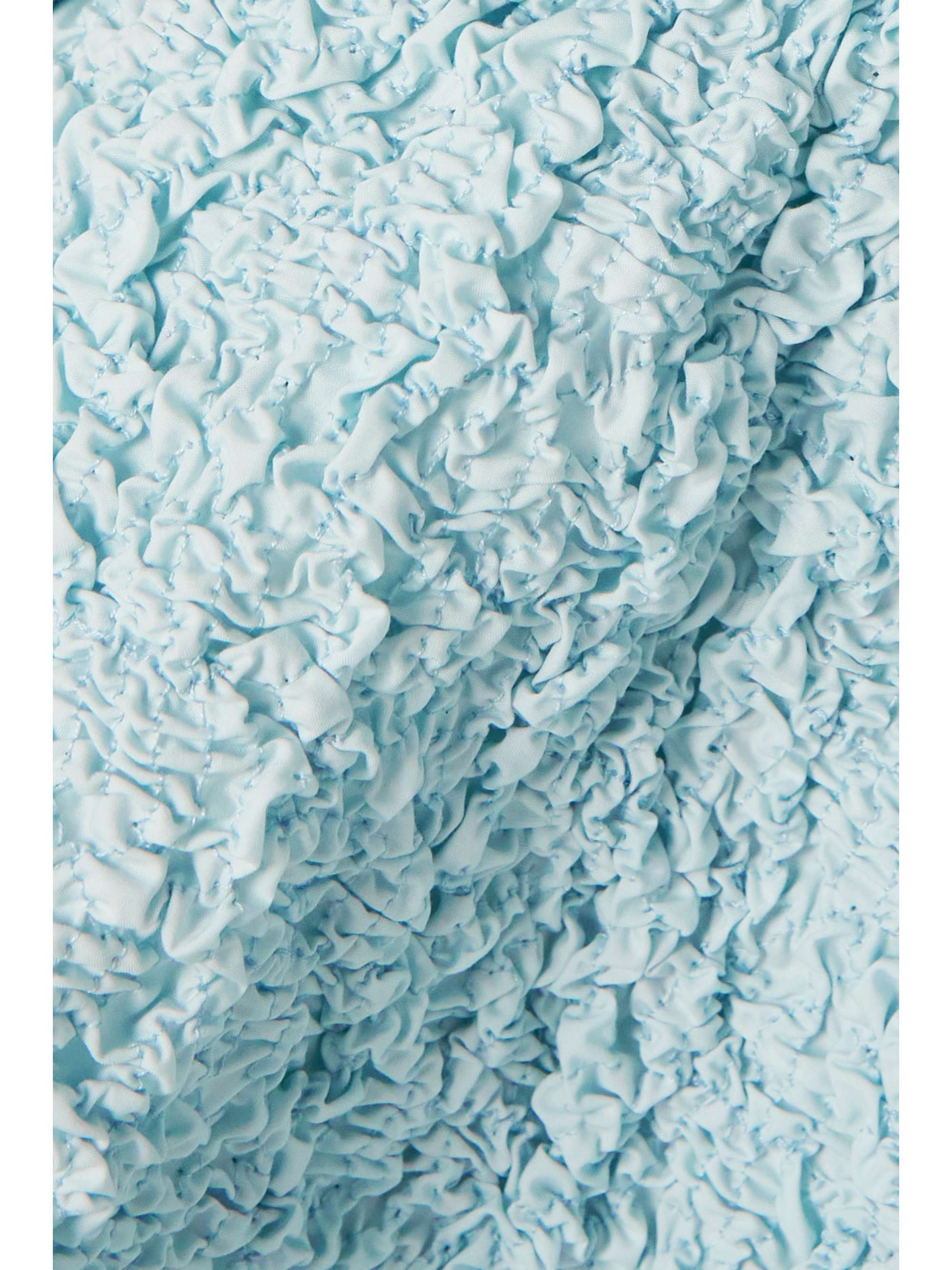CECILIE BAHNSEN Loretta smocked cotton-blend peplum top