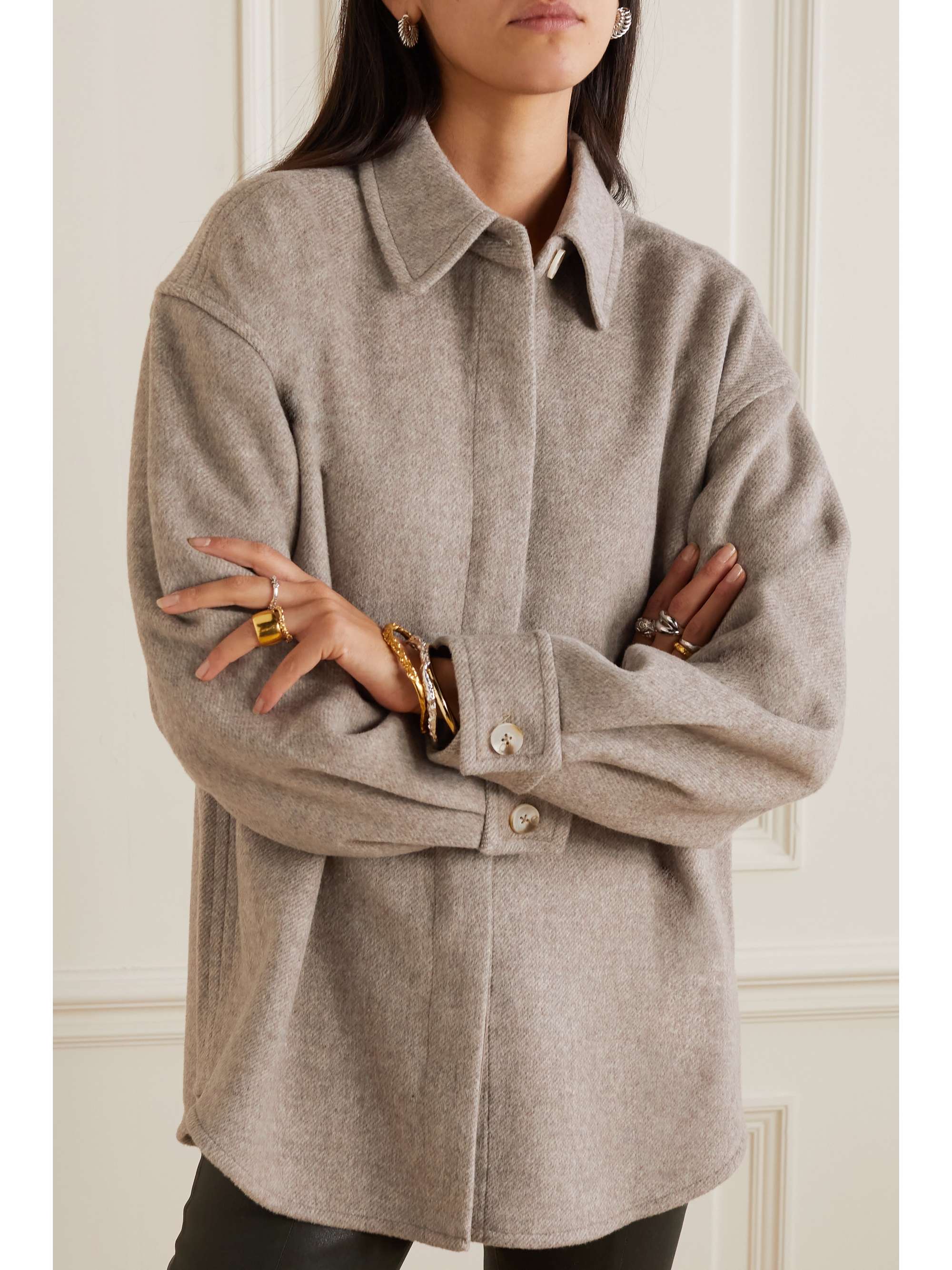 HOLZWEILER Dais wool-blend flannel jacket