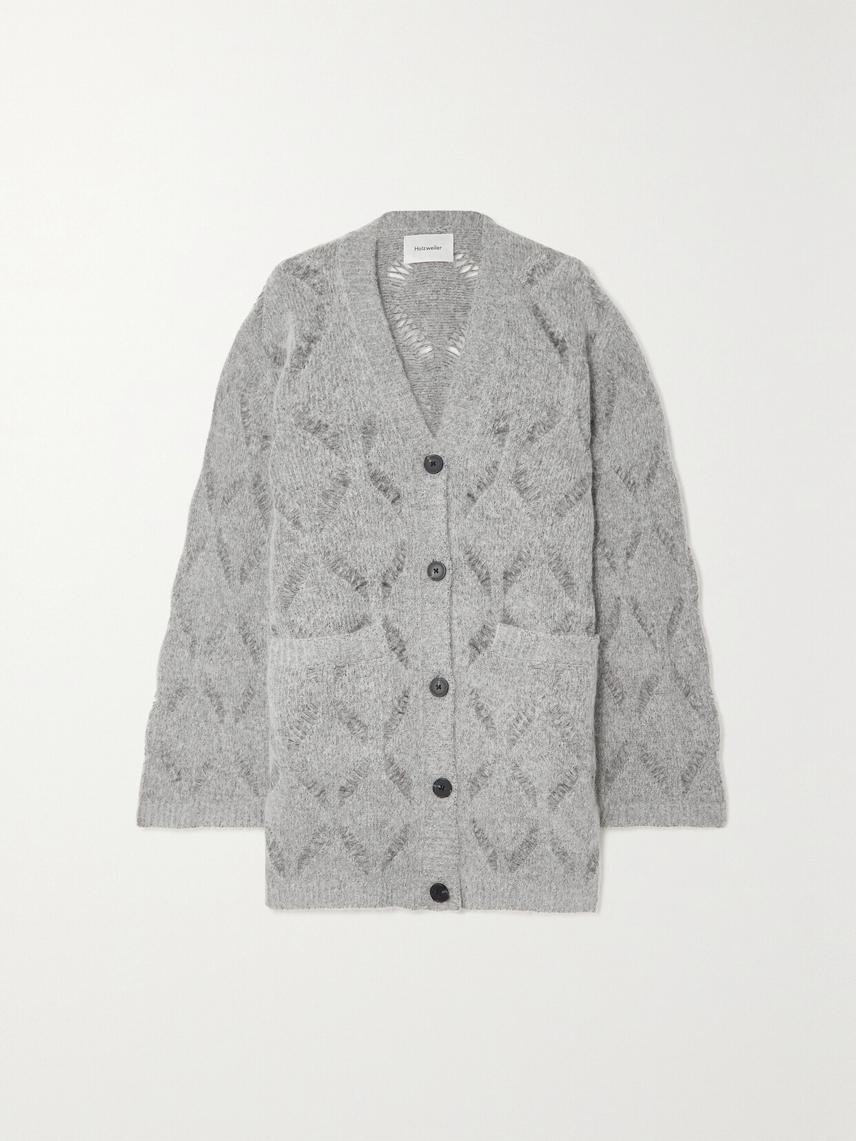 Holzweiler - Passage Jacquard-knit Cardigan - Gray