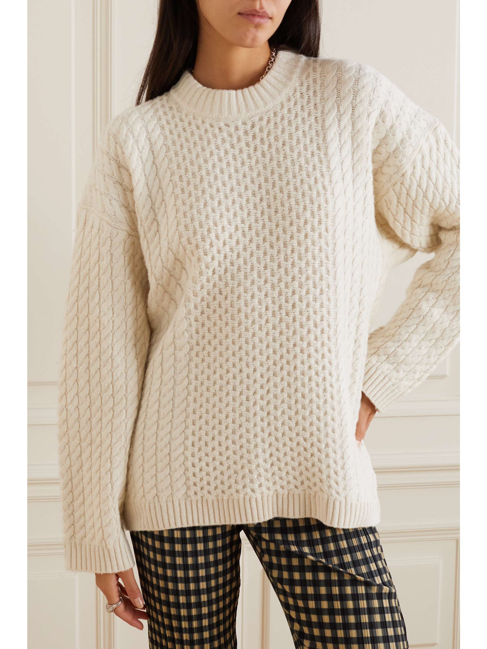 HOLZWEILER Deja cableknit woolblend sweater NETAPORTER