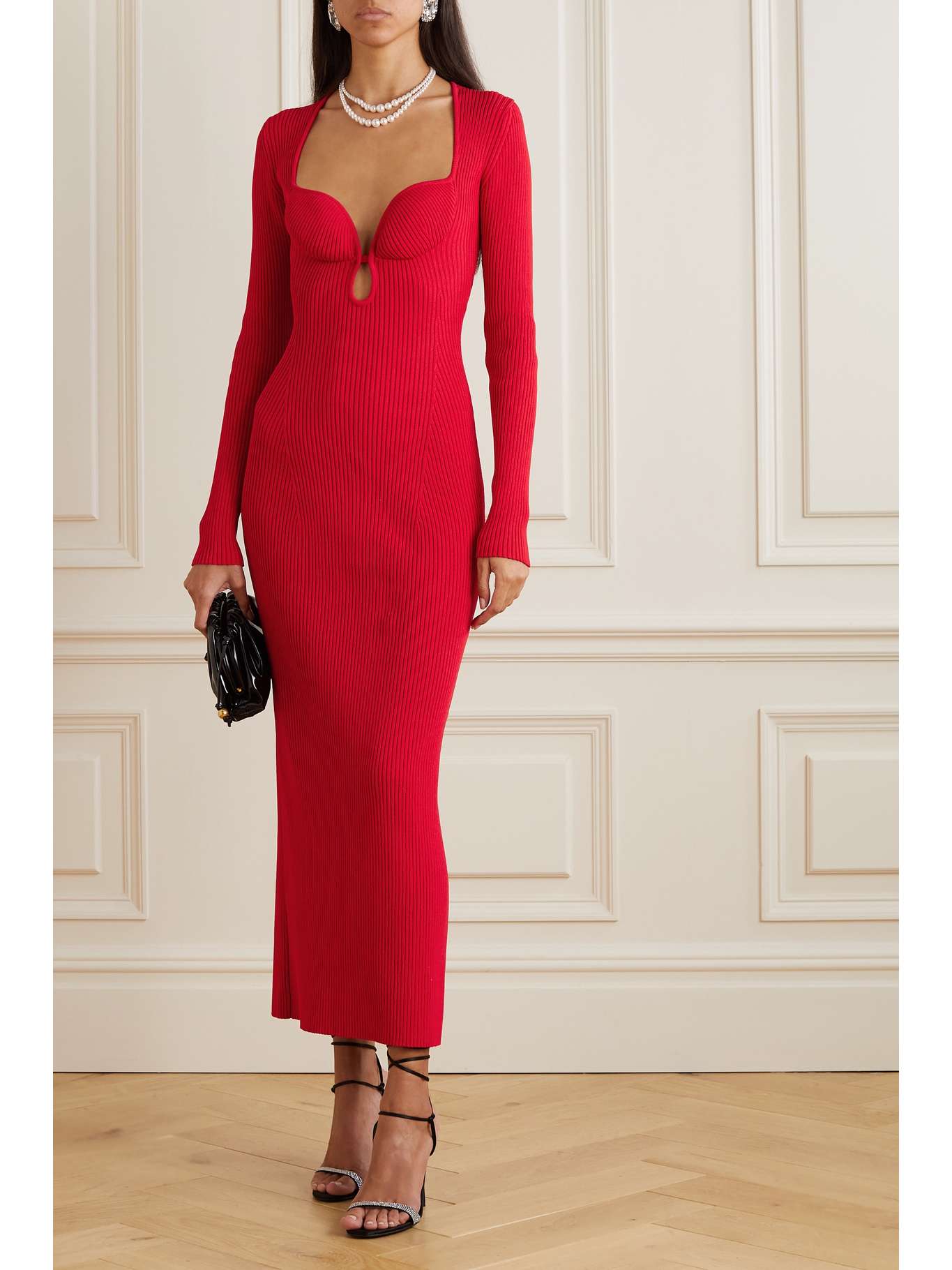 MAGDA BUTRYM Cutout ribbed stretch-knit maxi dress | NET-A-PORTER