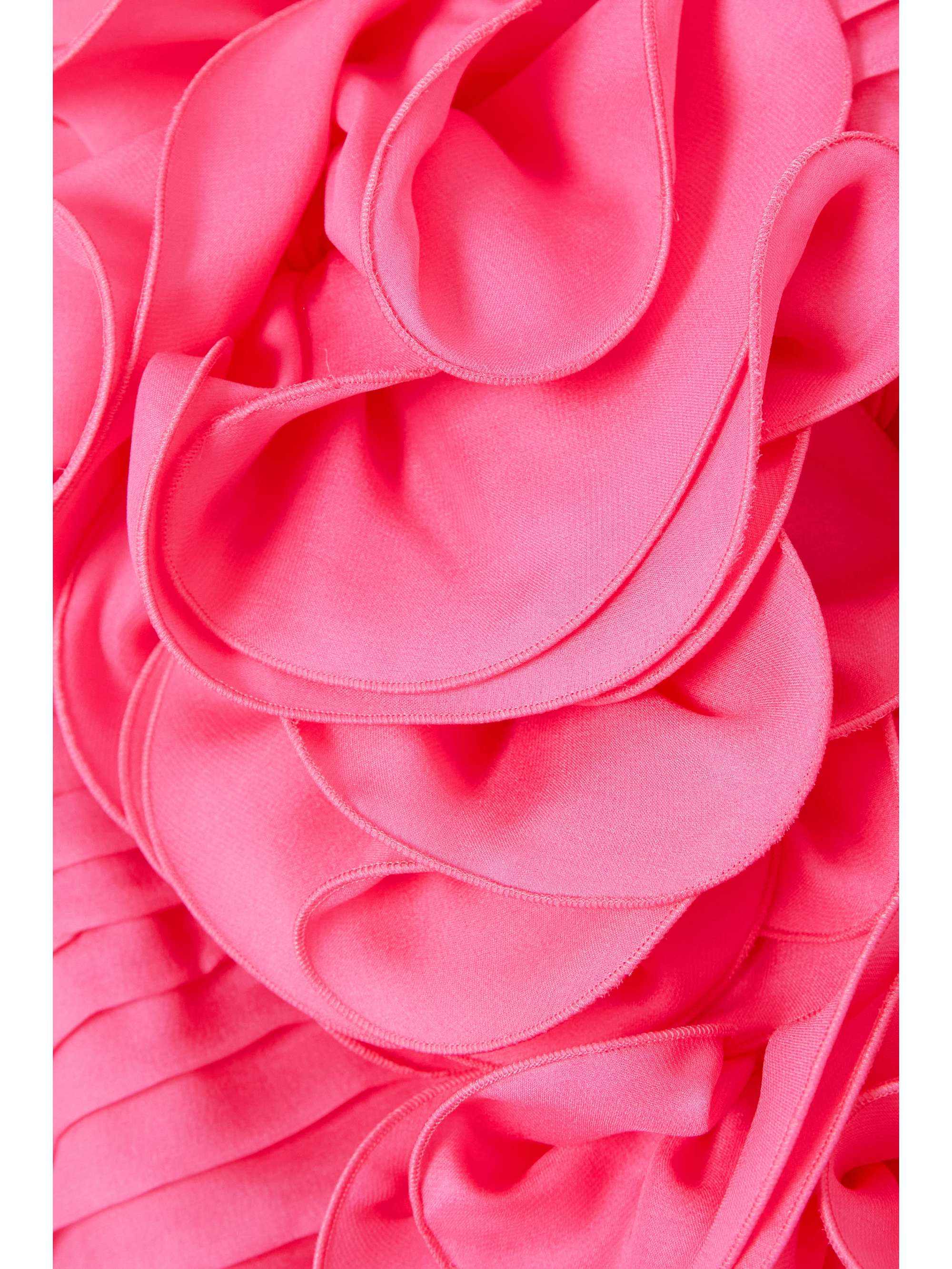 MAGDA BUTRYM Appliquéd pintucked silk-organza mini dress