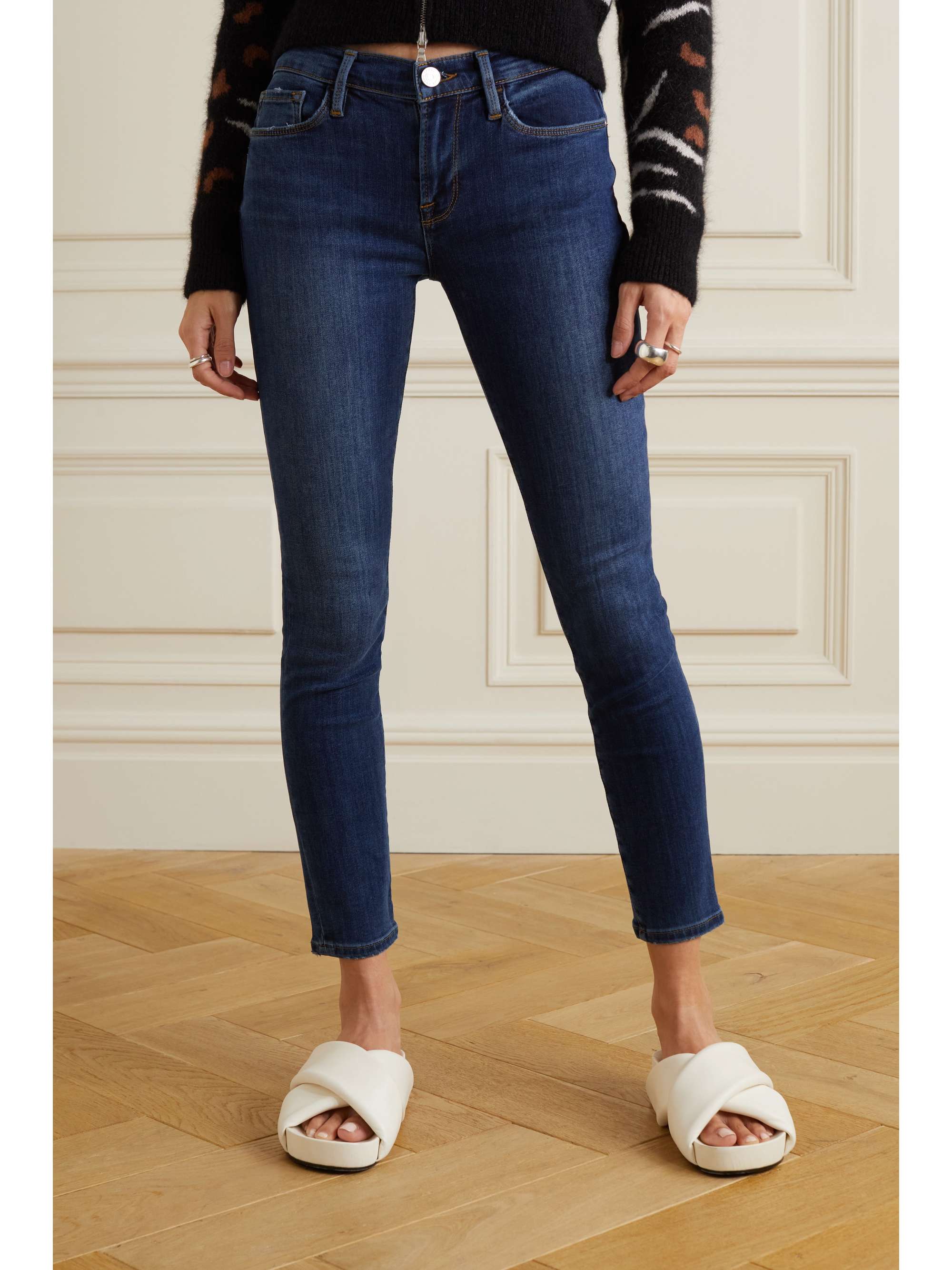 FRAME Le Skinny De Jeanne midrise skinny jeans NETAPORTER