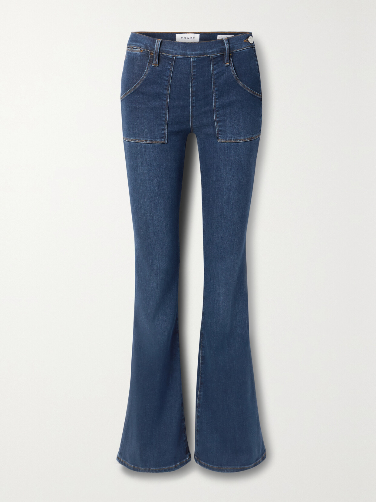 FRAME Le Flare De Francoise Mid-rise Flared Jeans - Blue