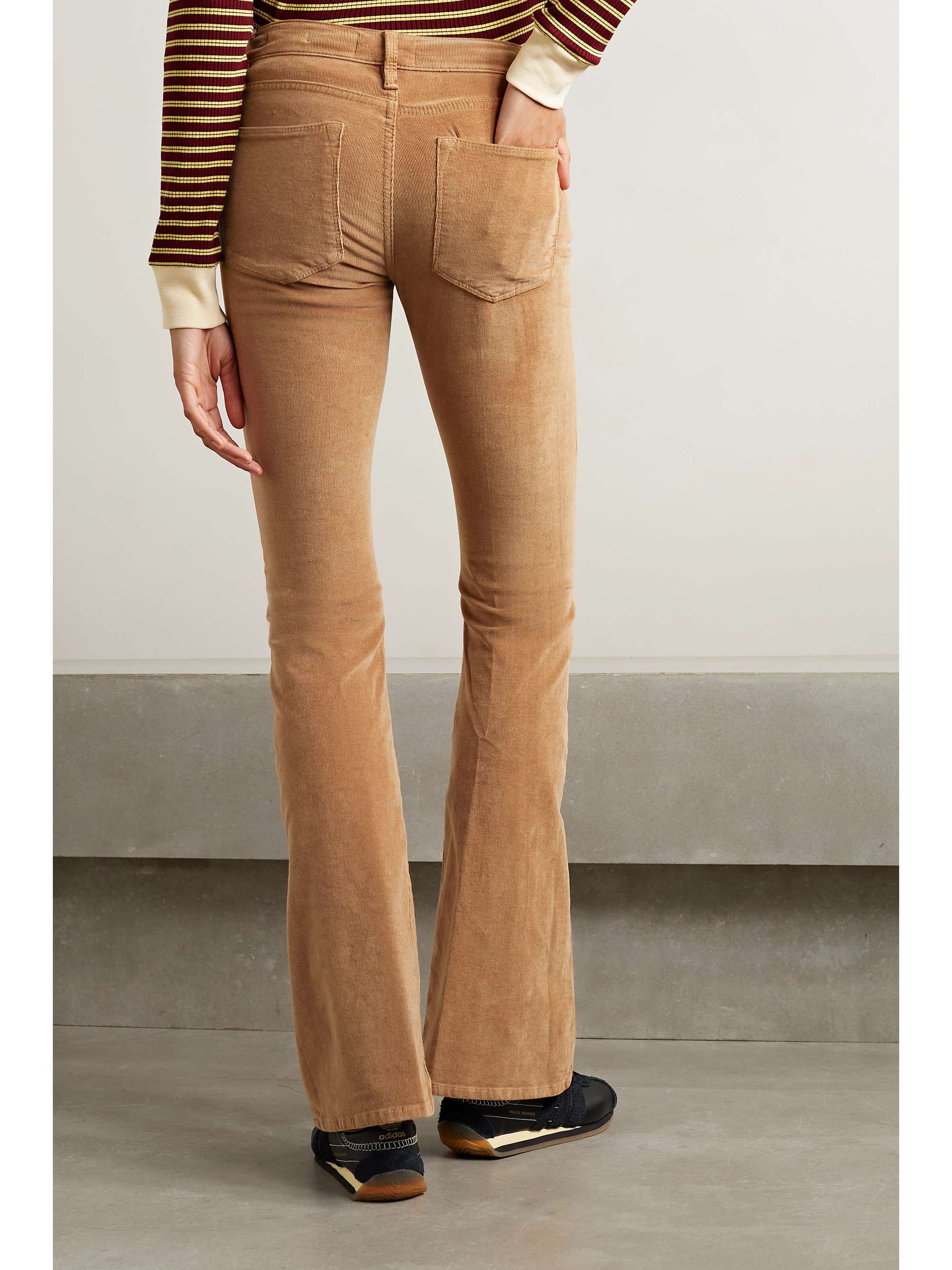 Tan Le High Flare straightleg cottonblend corduroy pants FRAME