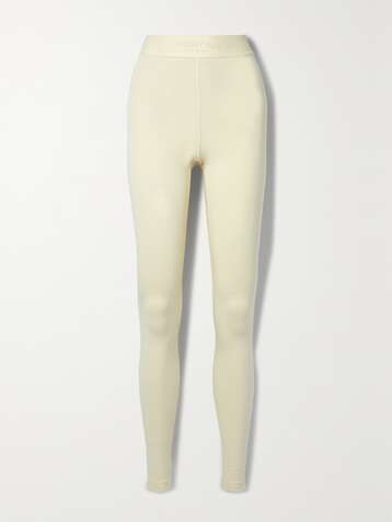 피어 오브 갓 에센셜 레깅스 FEAR OF GOD ESSENTIALS Stretch-cotton leggings,Cream