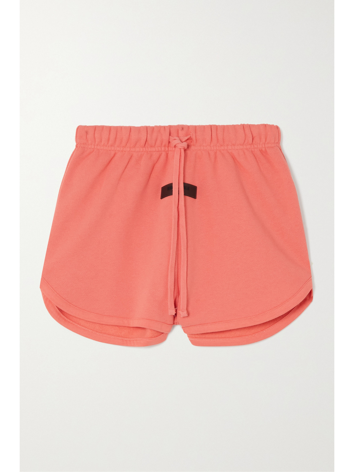 ESSENTIALS APPLIQUÉD COTTON-BLEND JERSEY SHORTS
