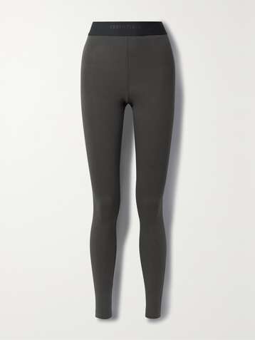 피어 오브 갓 에센셜 레깅스 FEAR OF GOD ESSENTIALS Stretch cotton-jersey leggings,Army green