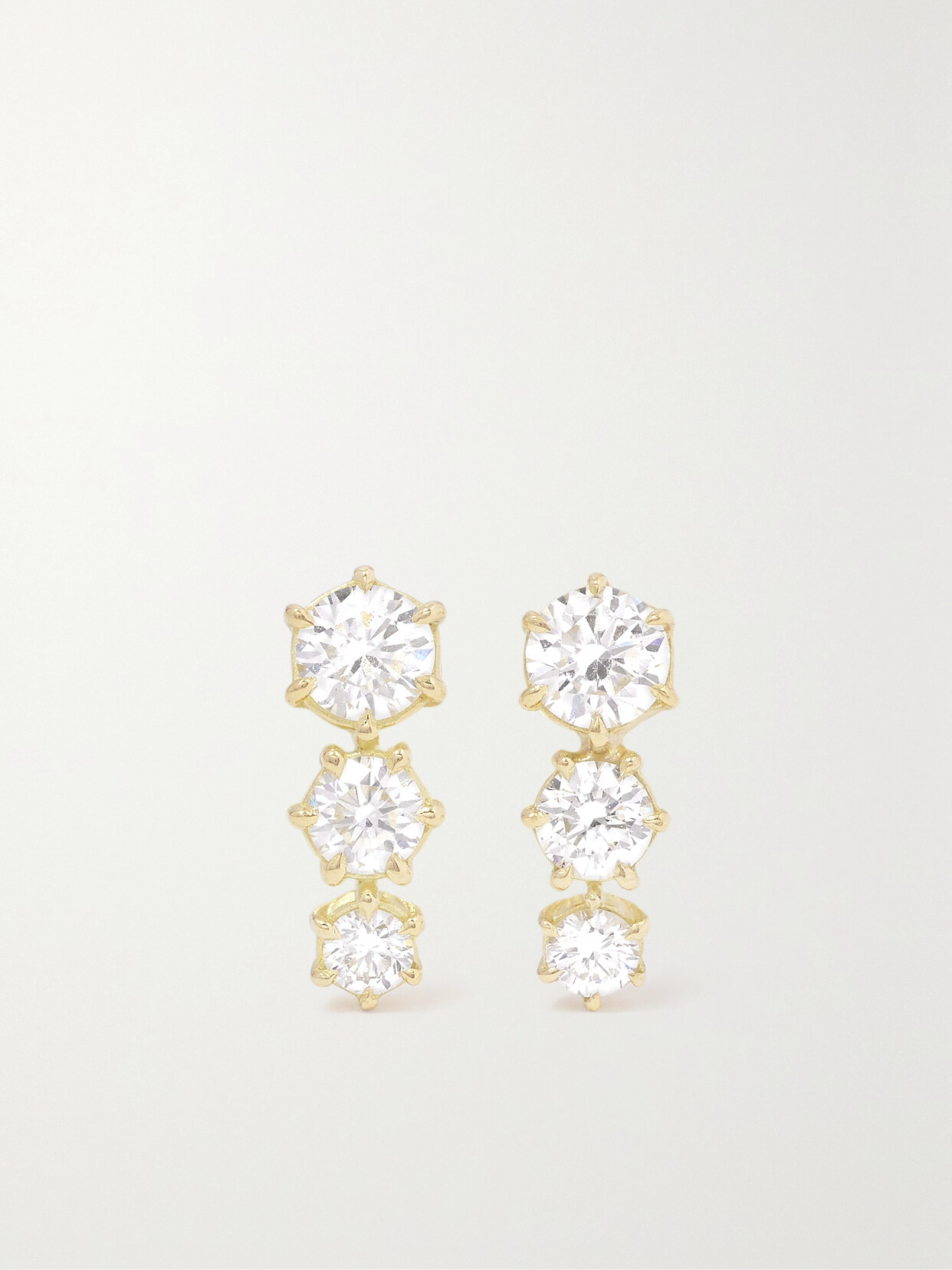 Jade Trau Ara 18-karat  Diamond Earrings