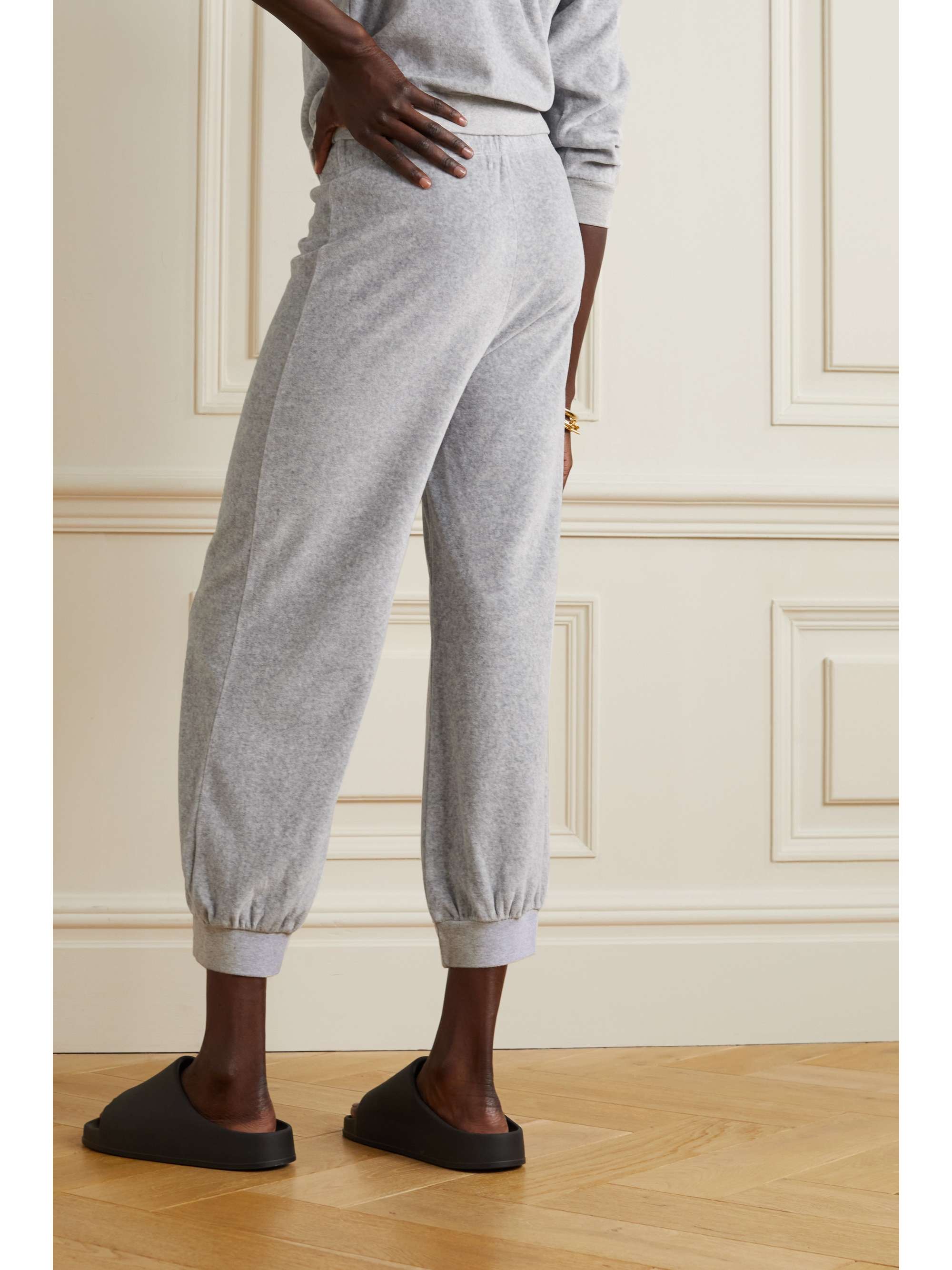 SUZIE KONDI Tosk cotton-blend velour track pants