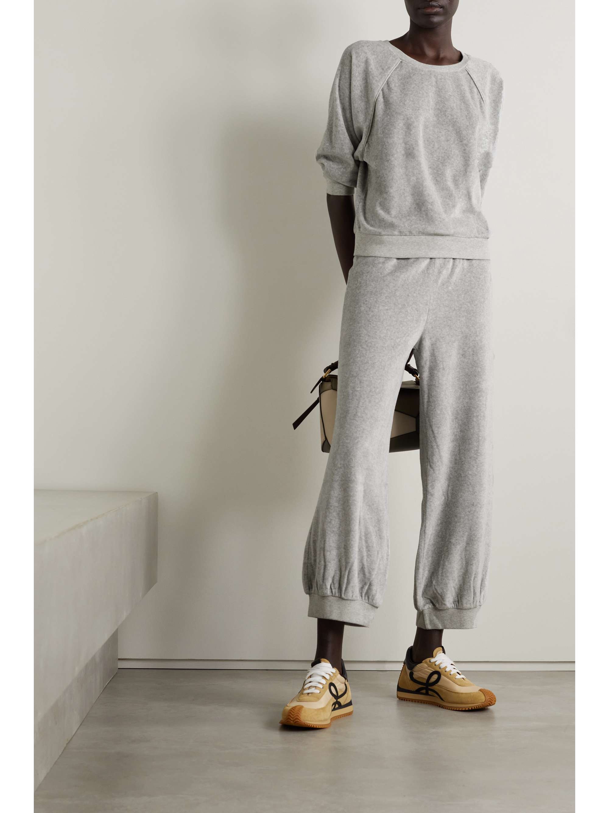 Grey hotsell velour sweatshirt
