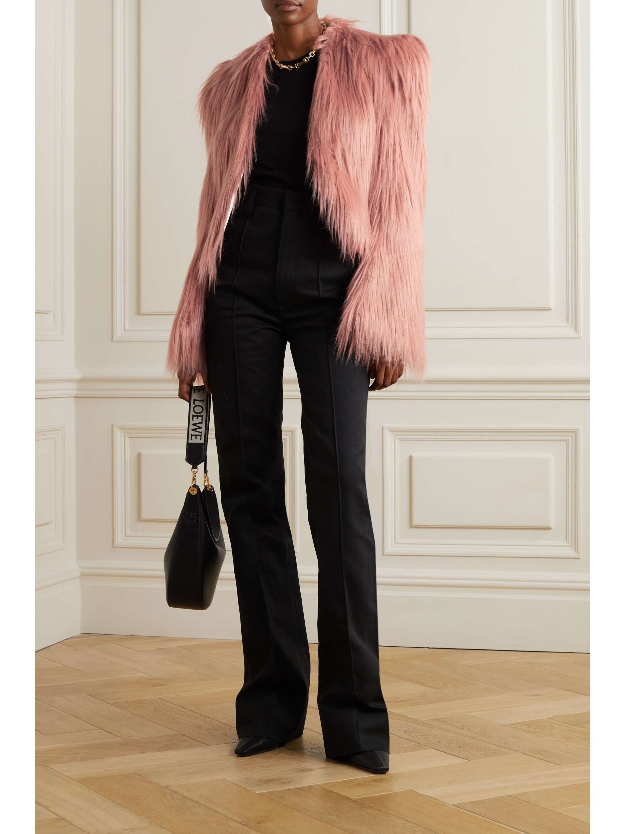 Orange Faux fur jacket | PHILOSOPHY DI 