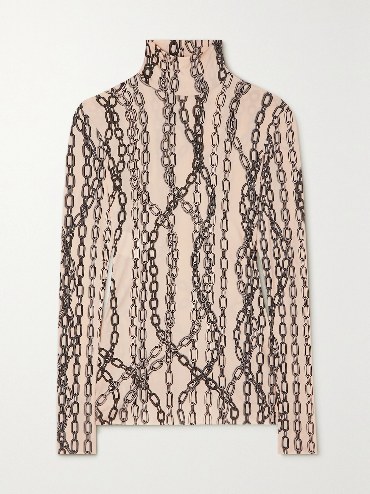 Philosophy di Lorenzo Serafini - Printed Stretch-jersey Turtleneck Top - Neutrals