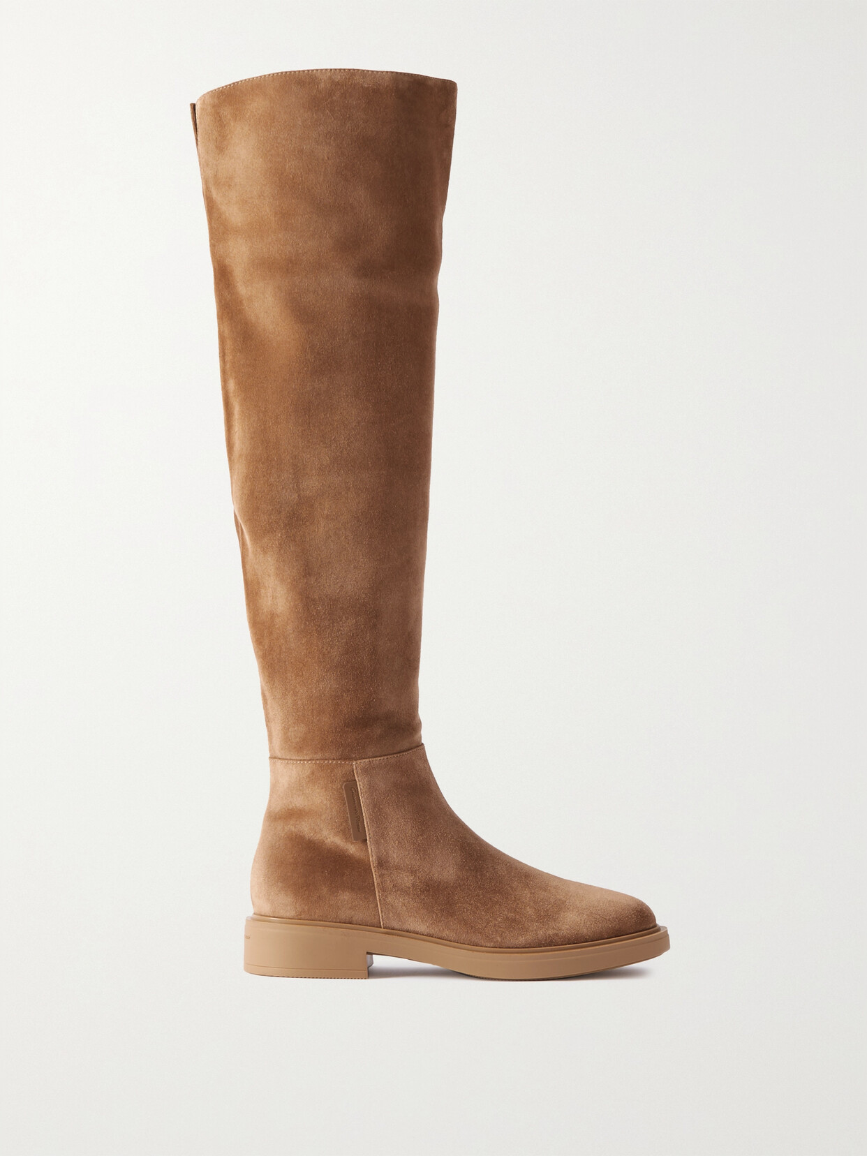 Shop Gianvito Rossi Suede Over-the-knee Boots In Neutrals