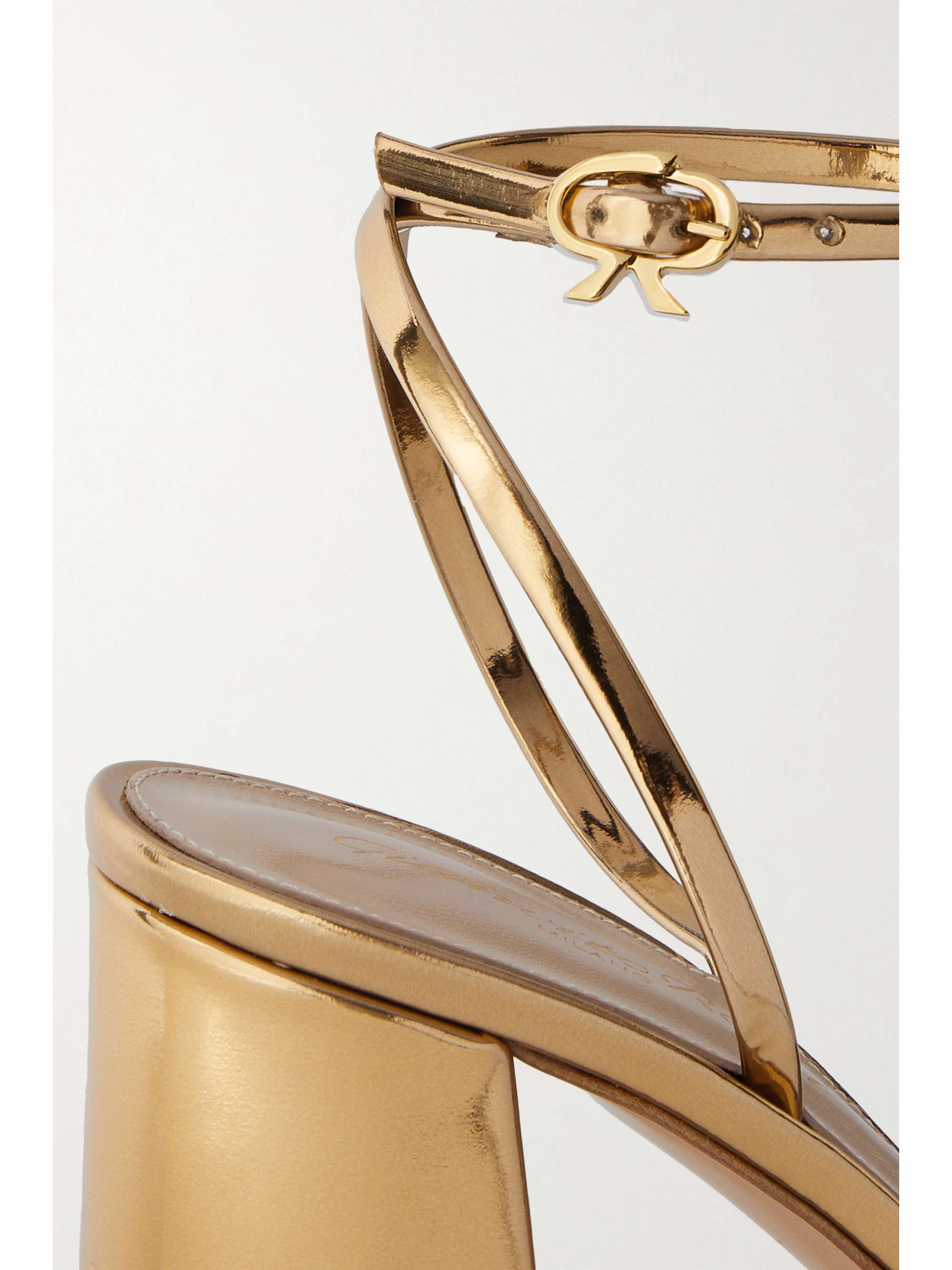 GIANVITO ROSSI 70 mirroredleather platform pumps NETAPORTER