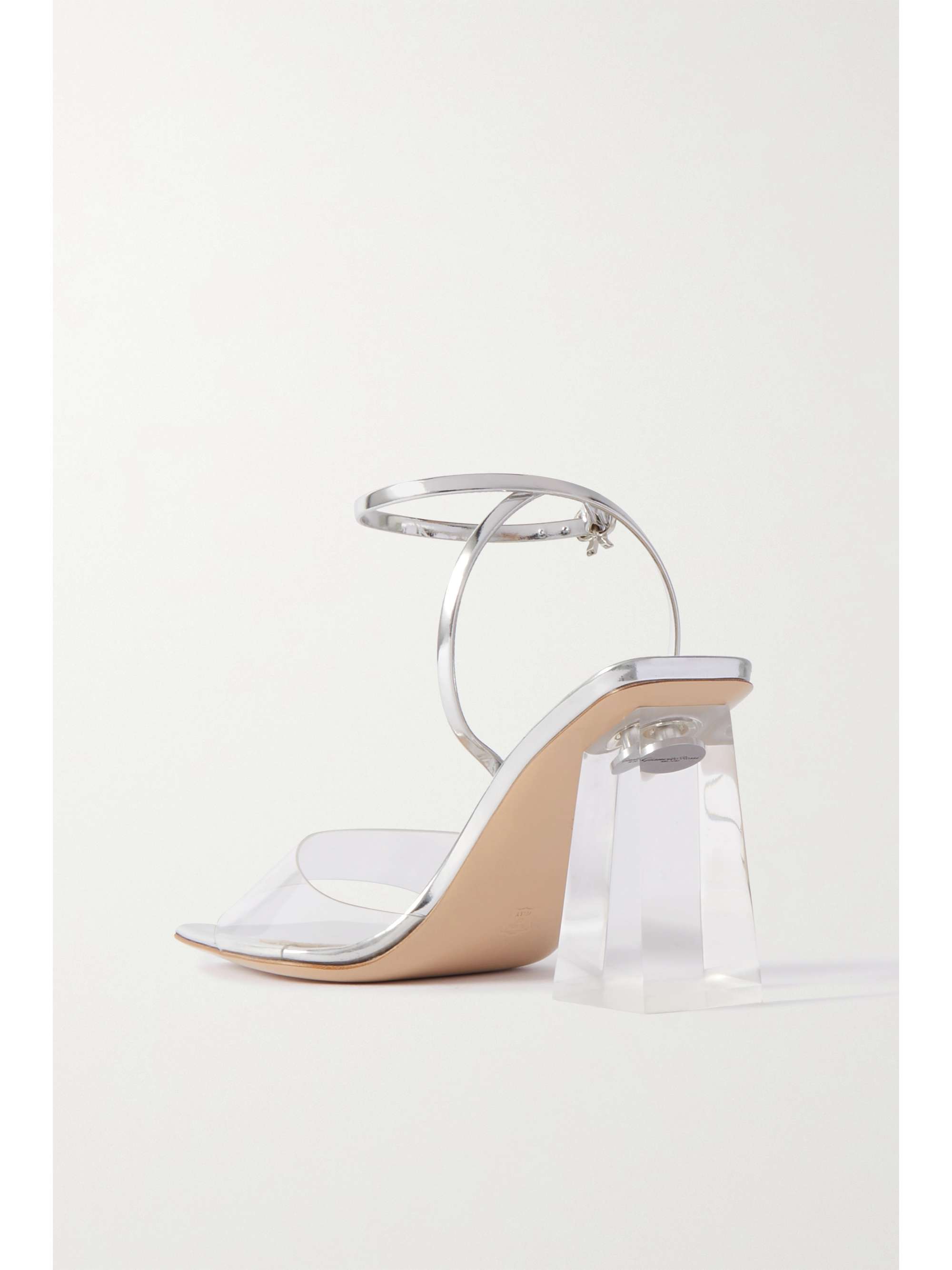 GIANVITO ROSSI PVC and metallic leather sandals