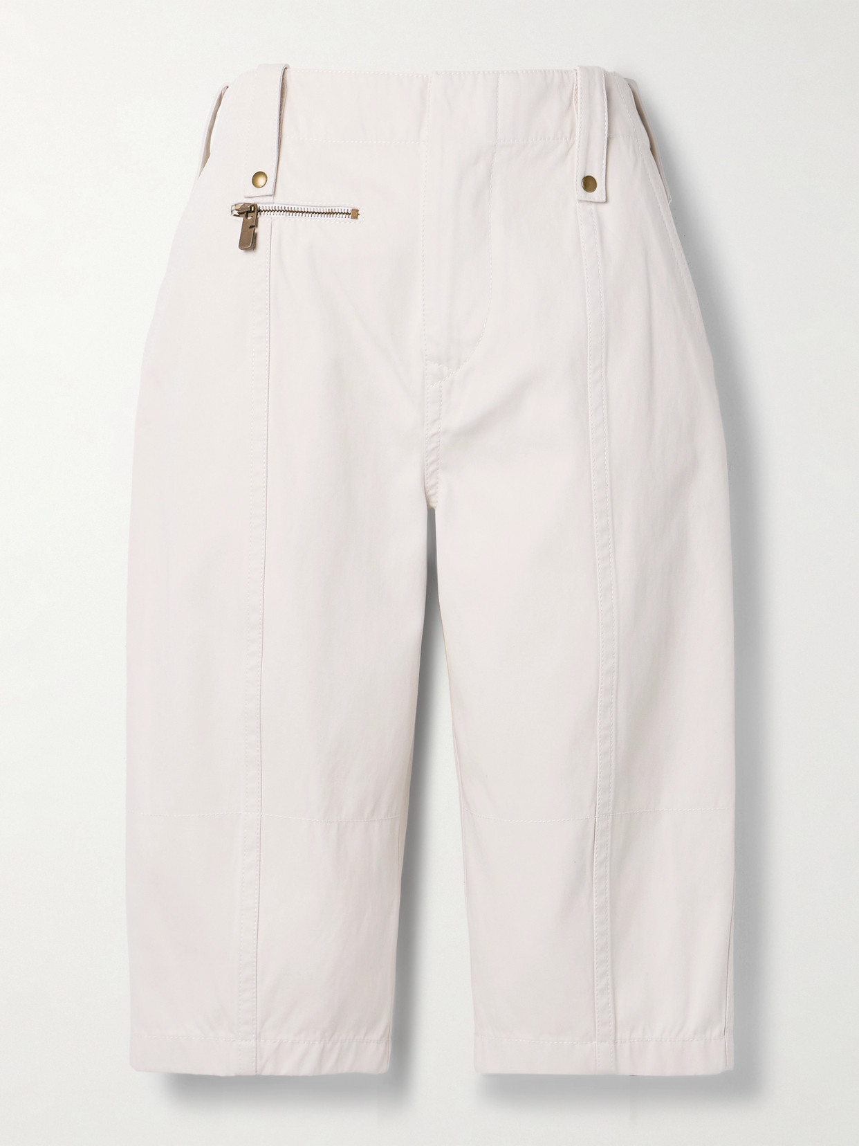 Burberry Cotton-twill Shorts In Off-white