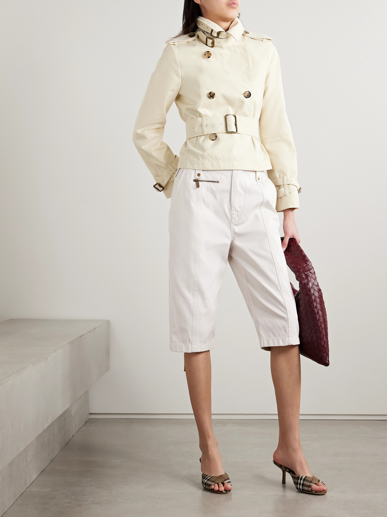 BURBERRY COTTON-TWILL SHORTS