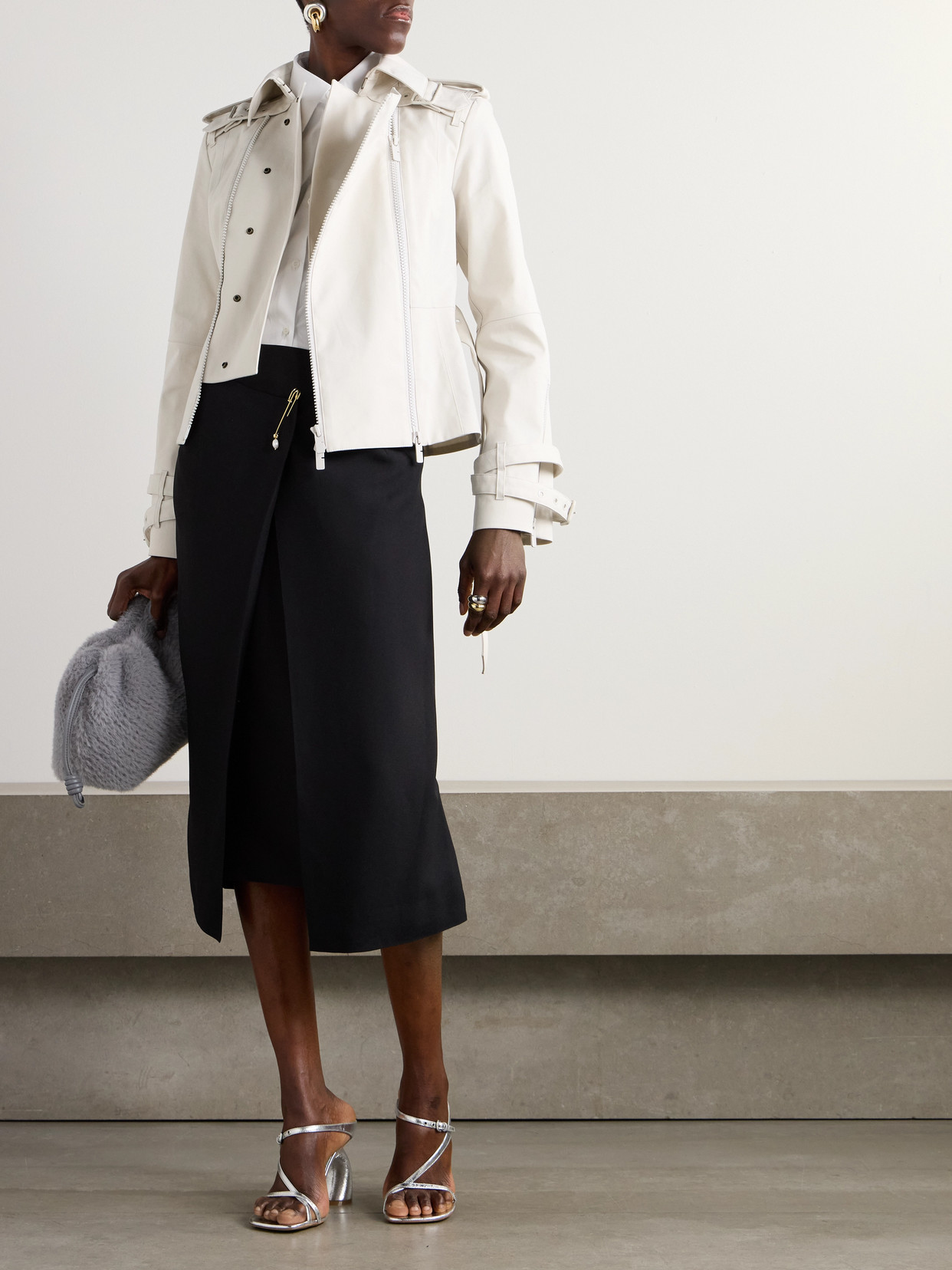 BURBERRY BELTED COTTON-CANVAS JACKET 