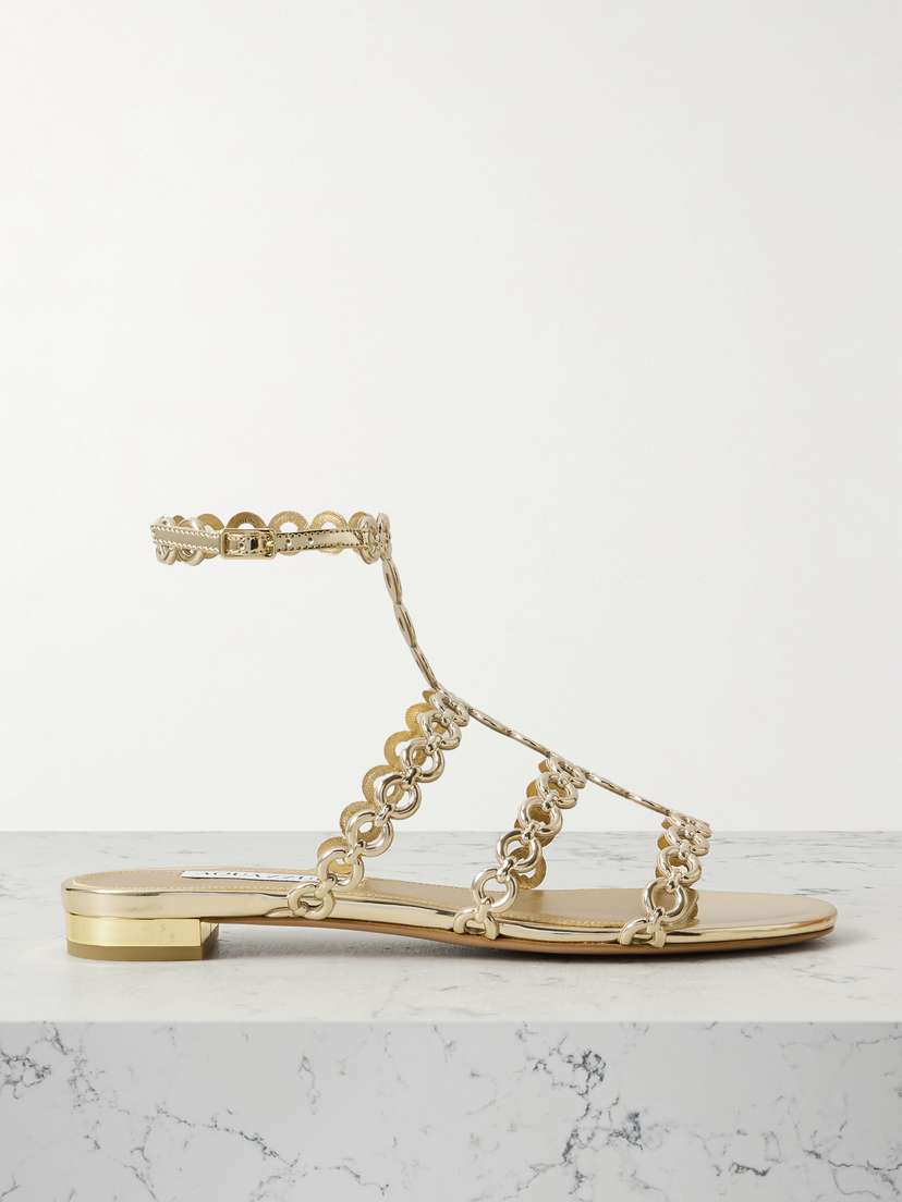 Aquazzura Infinity Metallic Sandals