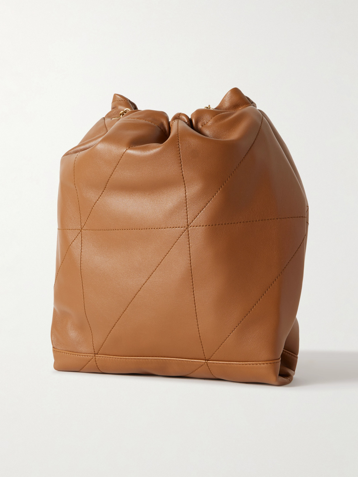 Saint Laurent Jamie Embellished Quilted Leather Shoulder Bag In Brown