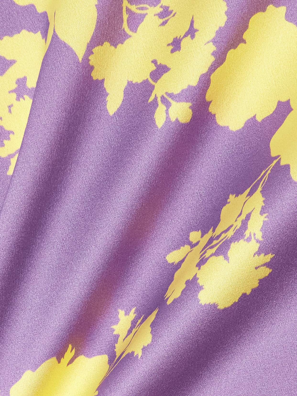 VERSACE FLORAL-PRINT SILK-SATIN MIDI SKIRT