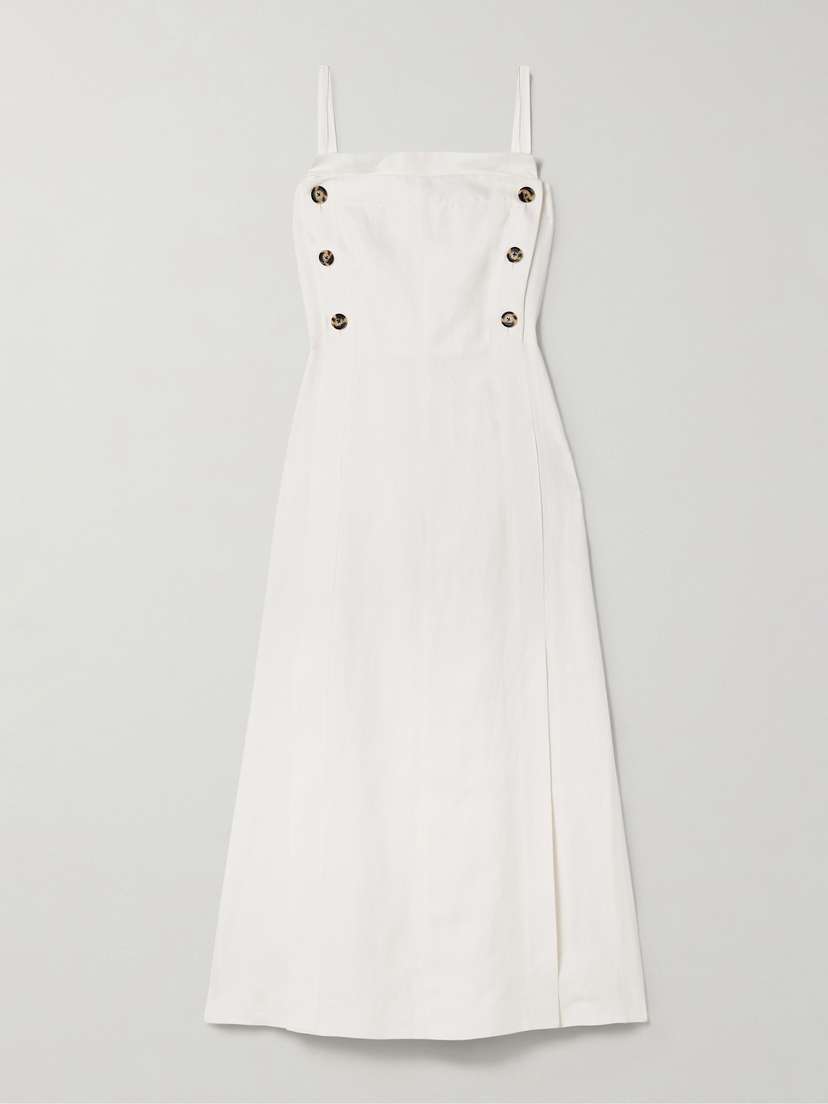 Proenza Schouler Candice Double-breasted Poplin Maxi Dress