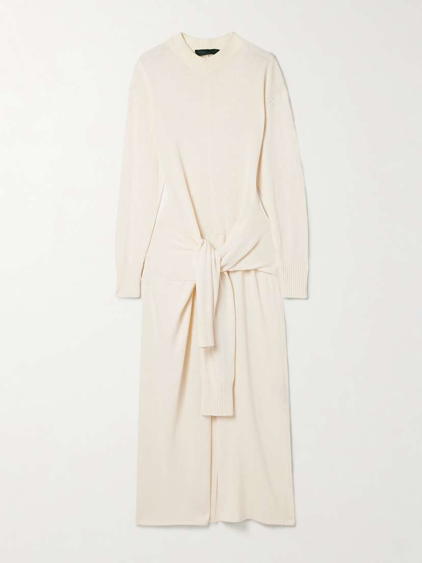 Proenza Schouler Luca Tie-detailed Silk-blend Maxi Dress