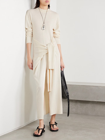 Proenza Schouler Luca tie-detailed silk-blend maxi dress