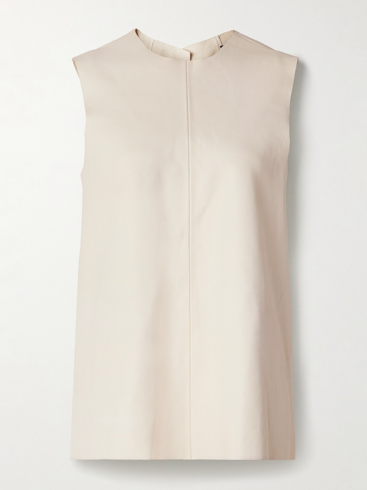 Proenza Schouler Noa Buckled Open-back Leather Top In Ivory