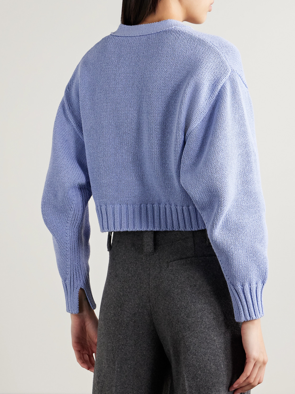 PROENZA SCHOULER SOFIA CROPPED COTTON-BLEND CARDIGAN