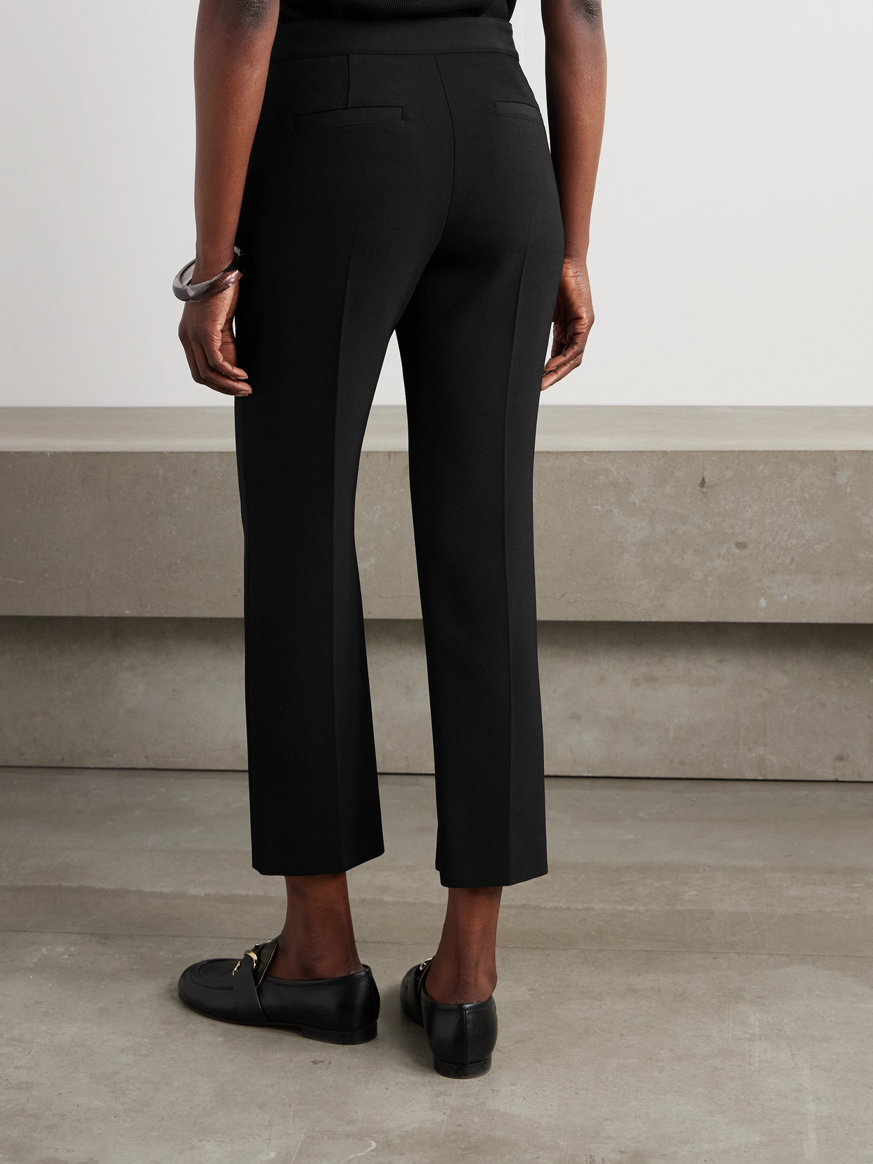 Shop Proenza Schouler Alexia Twill Straight-leg Pants In Black