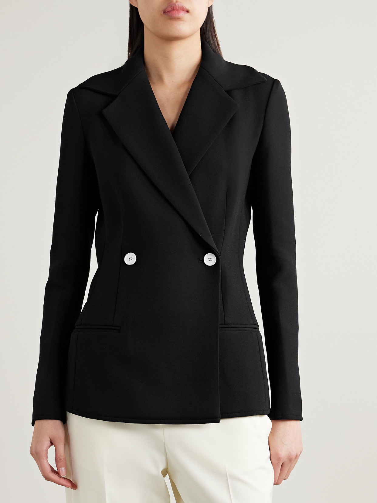 PROENZA SCHOULER MARINE DOUBLE-BREASTED TWILL JACKET