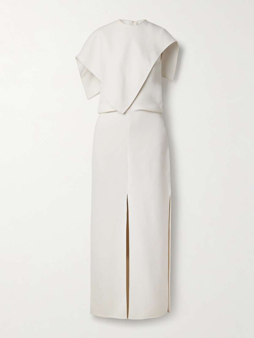 Proenza Schouler Selene Asymmetric Draped Stretch-crepe Maxi Dress
