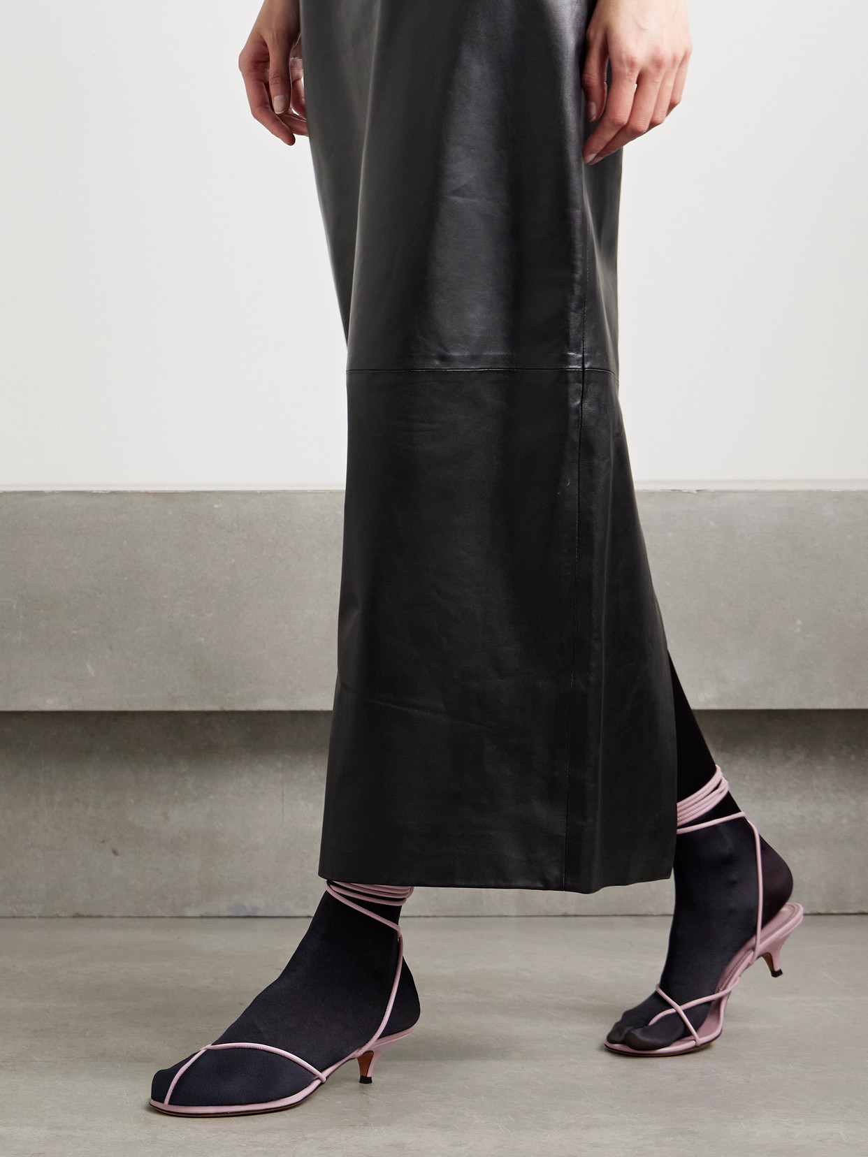 Shop Proenza Schouler Slash Tie Leather Sandals