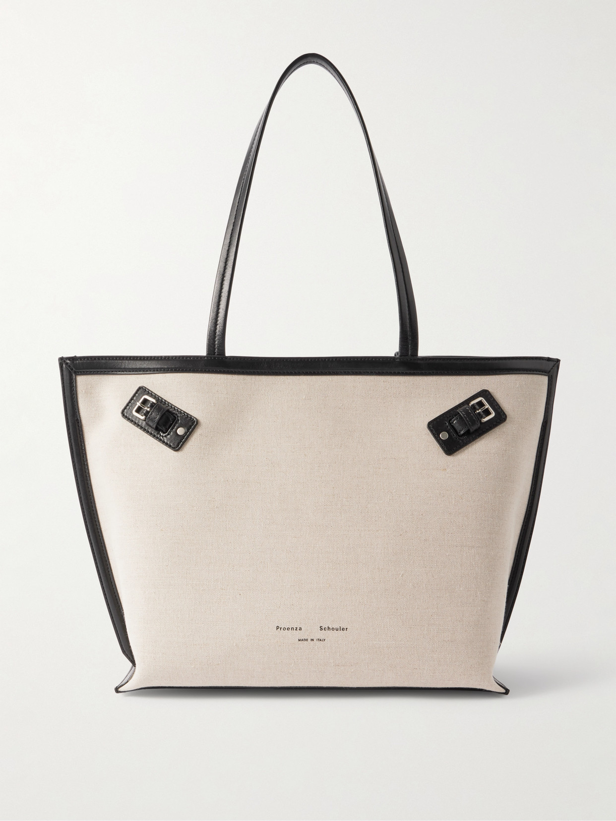 Proenza Schouler Days Leather-trimmed Canvas Tote In Off-white