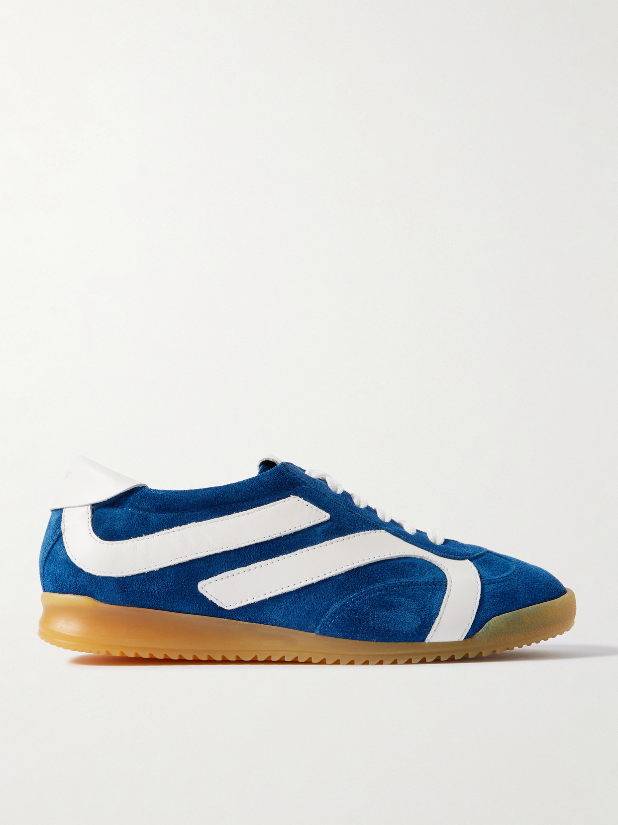 Proenza Schouler Track Leather-trimmed Suede Sneakers In Blue