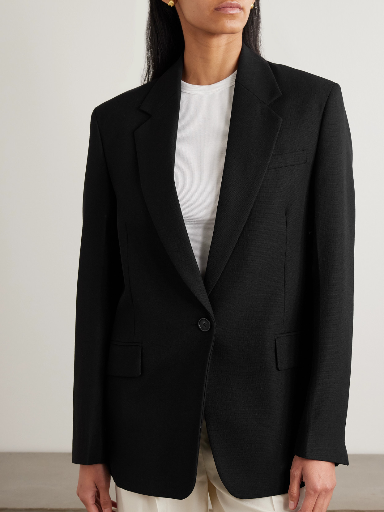 Totême Oversized Recycled Grain De Poudre Blazer